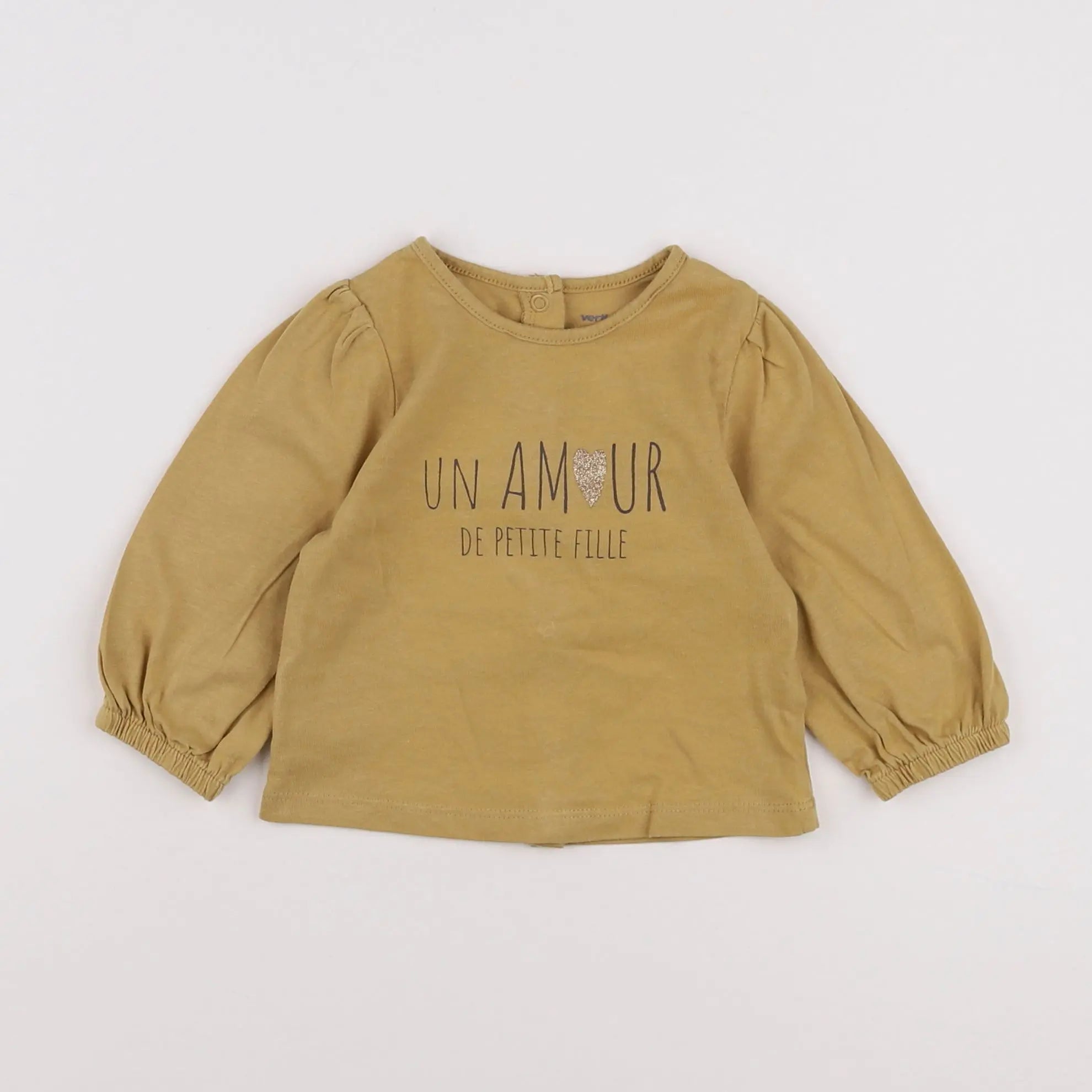 Vertbaudet - tee-shirt jaune - 6 mois