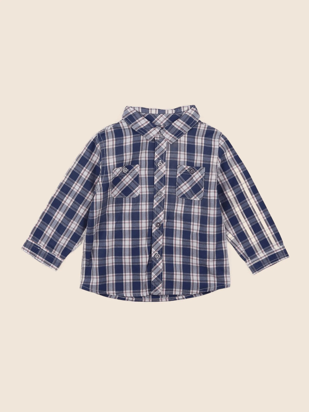 Vertbaudet - chemise bleu - 12 mois