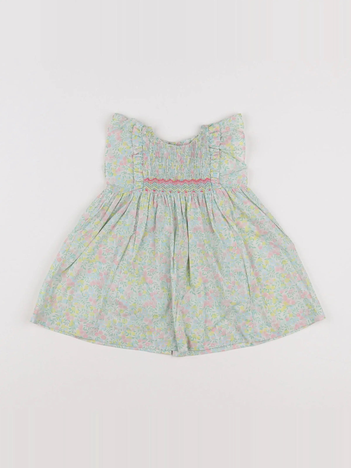 Jacadi - robe liberty vert - 6 mois