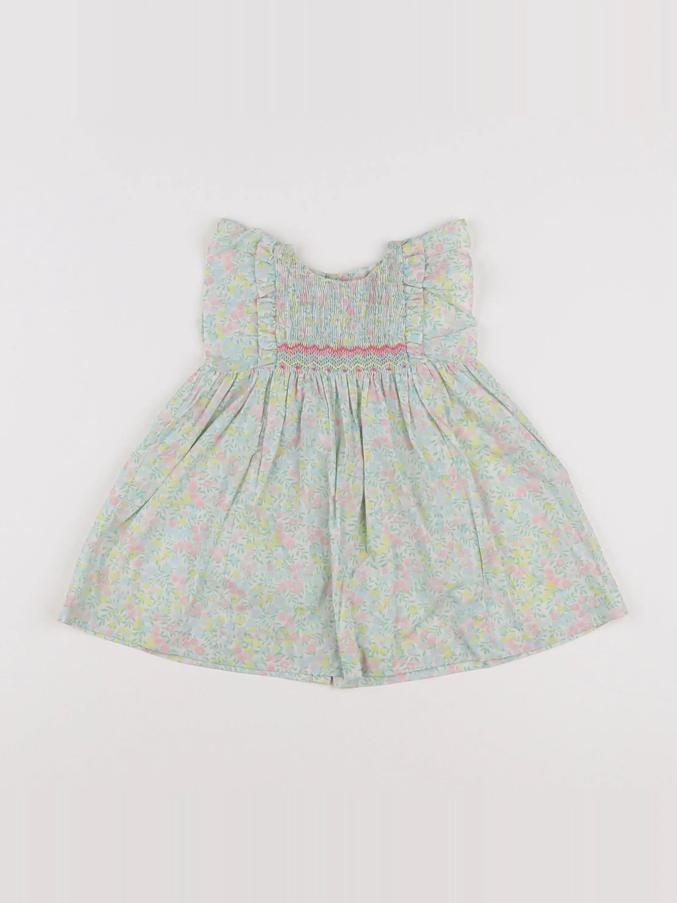 Jacadi - robe liberty vert - 6 mois