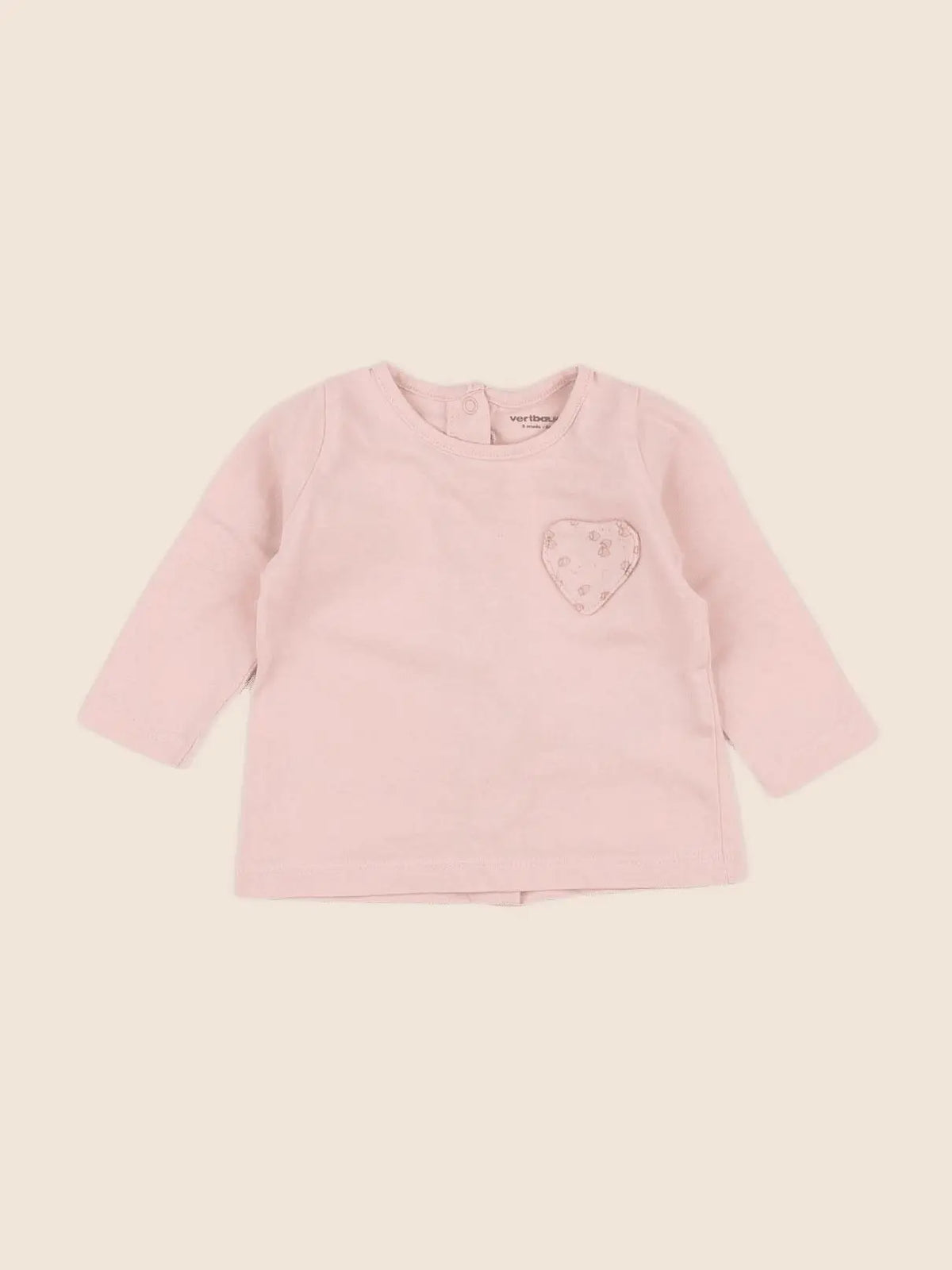Vertbaudet - tee-shirt rose - 3 mois