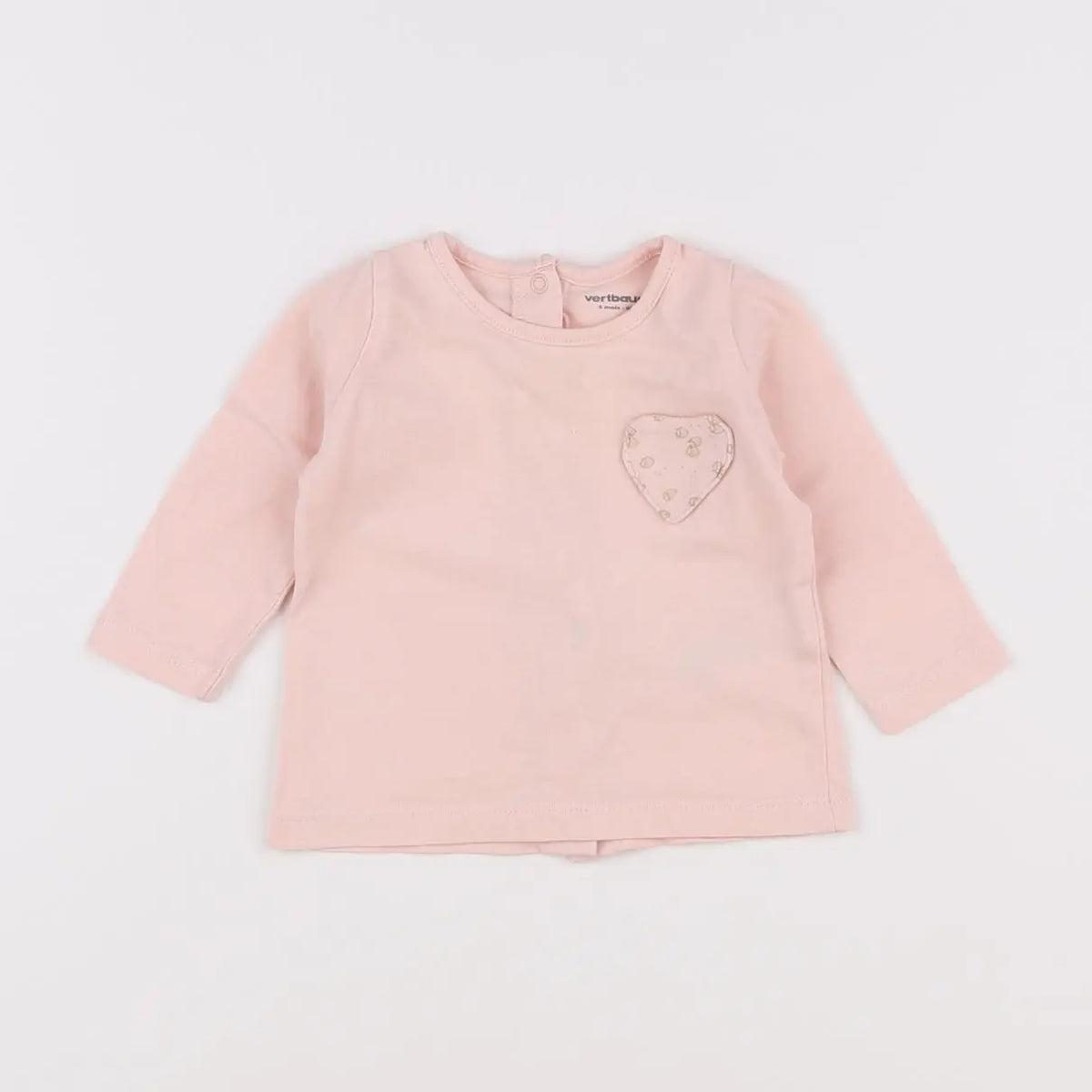 Vertbaudet - tee-shirt rose - 3 mois