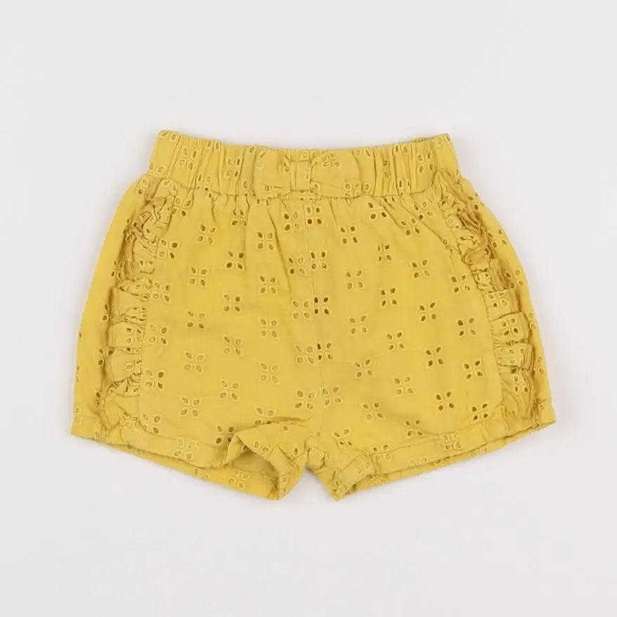 Vertbaudet - short jaune - 6 mois