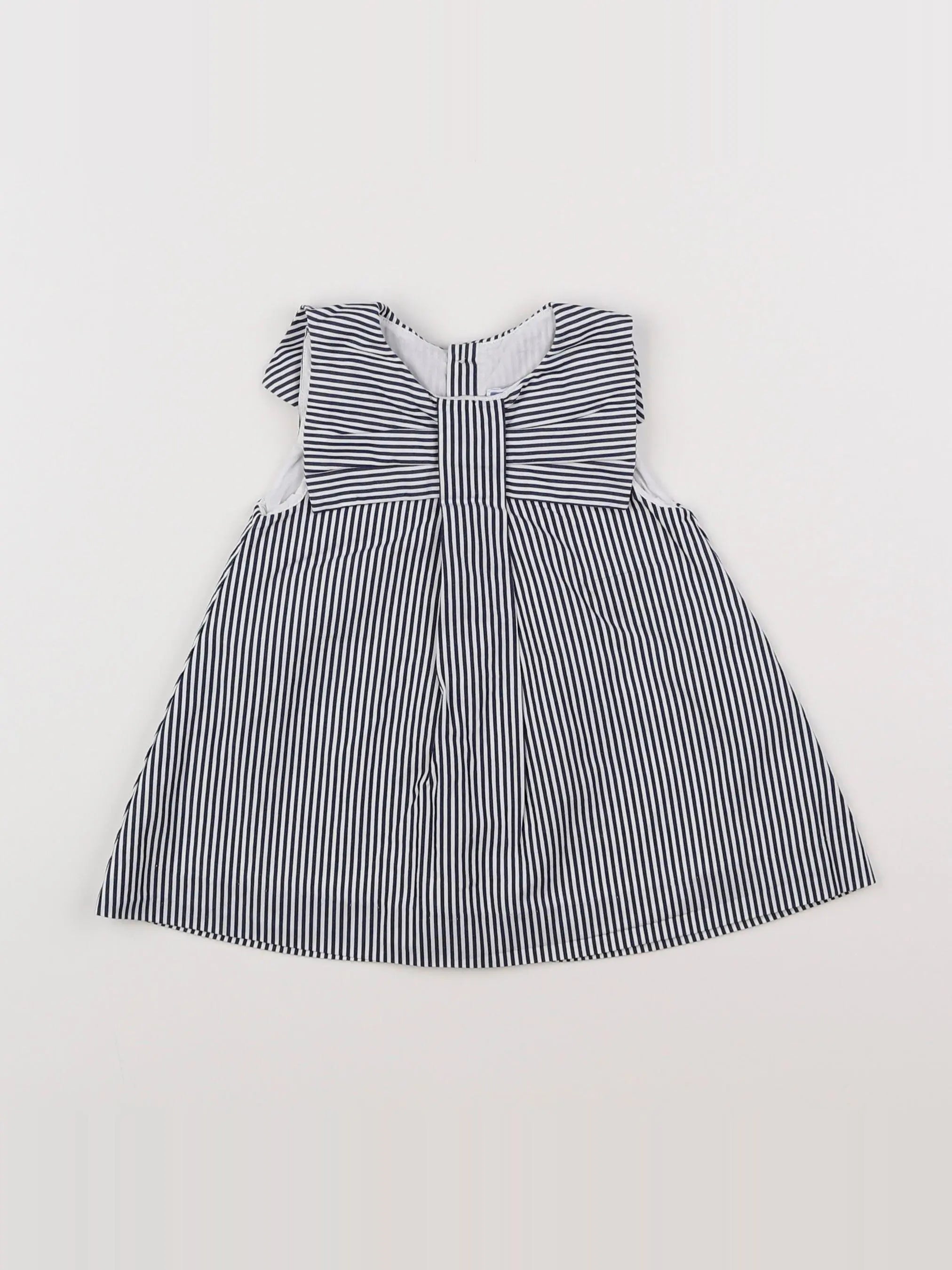 Jacadi - robe blanc, bleu - 6 mois