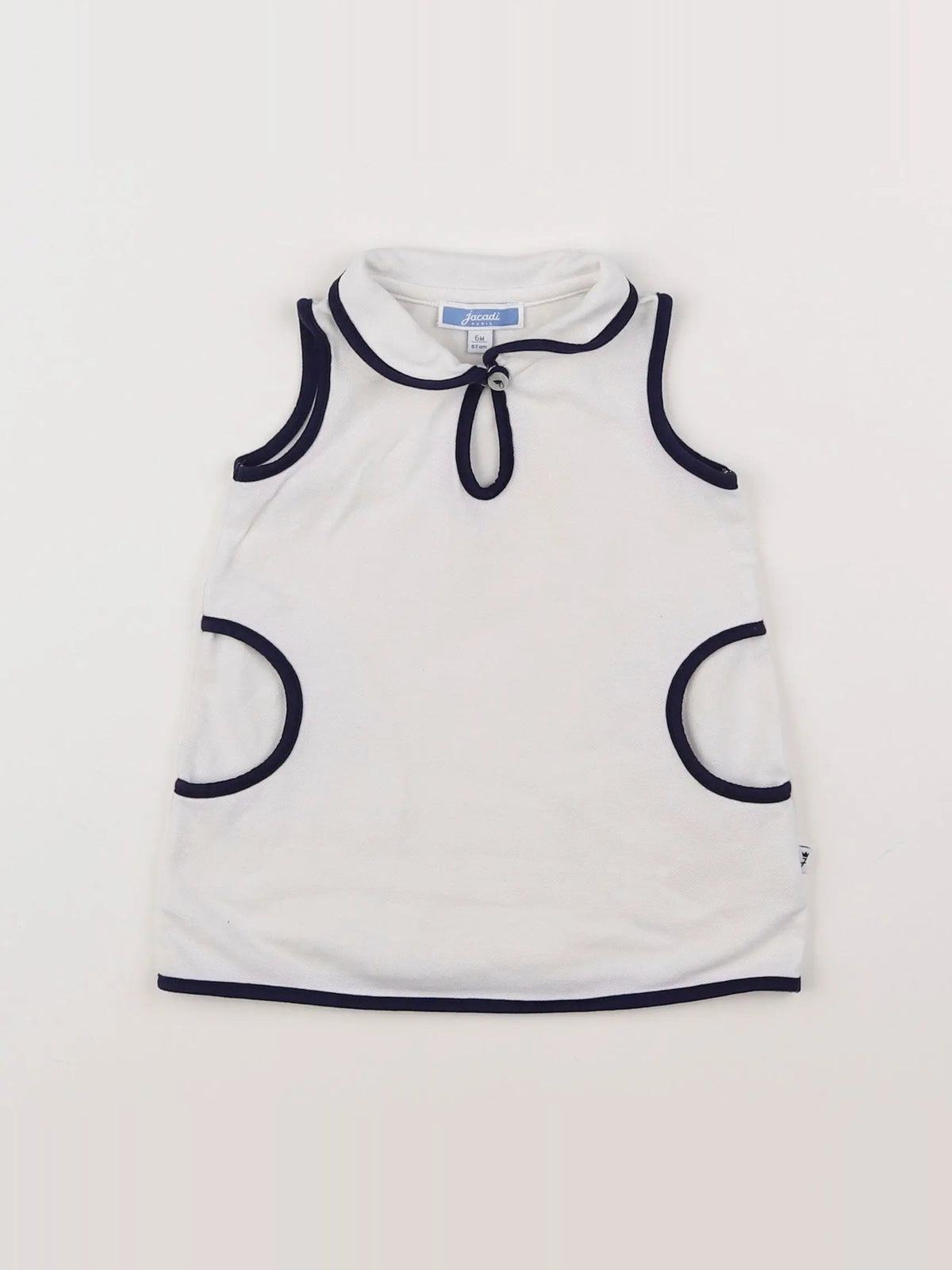 Jacadi - robe blanc, bleu - 6 mois