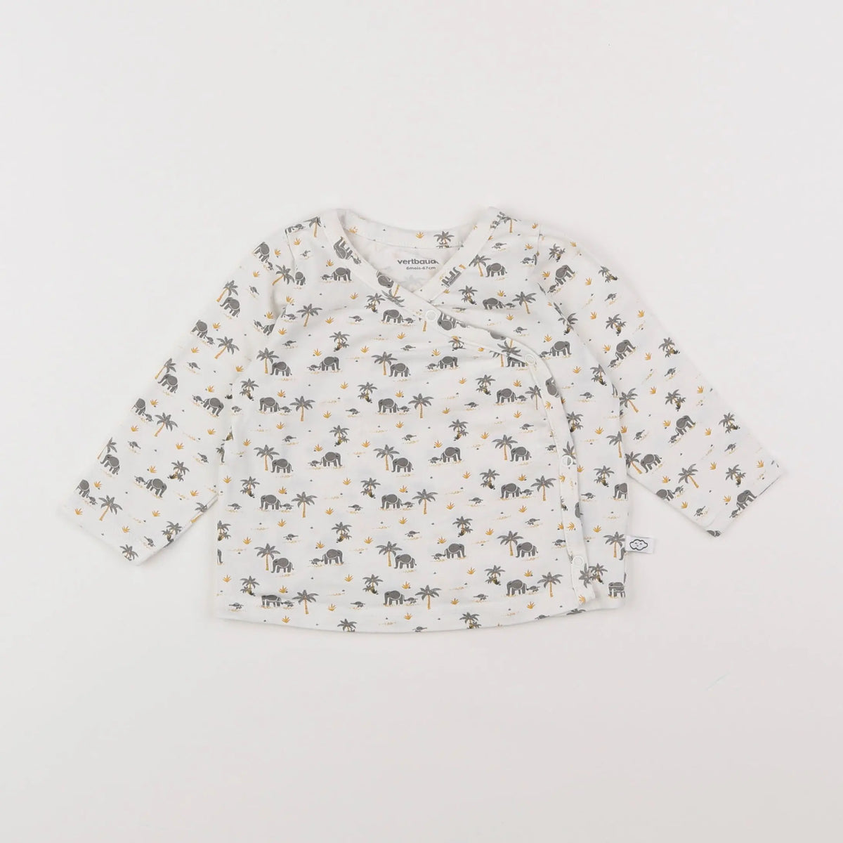 Vertbaudet - tee-shirt blanc - 6 mois