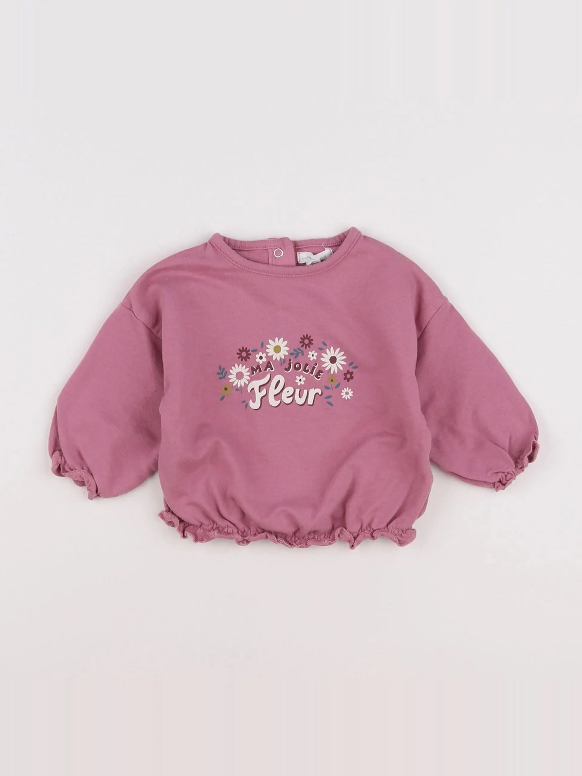 Vertbaudet - sweat rose - 6 mois