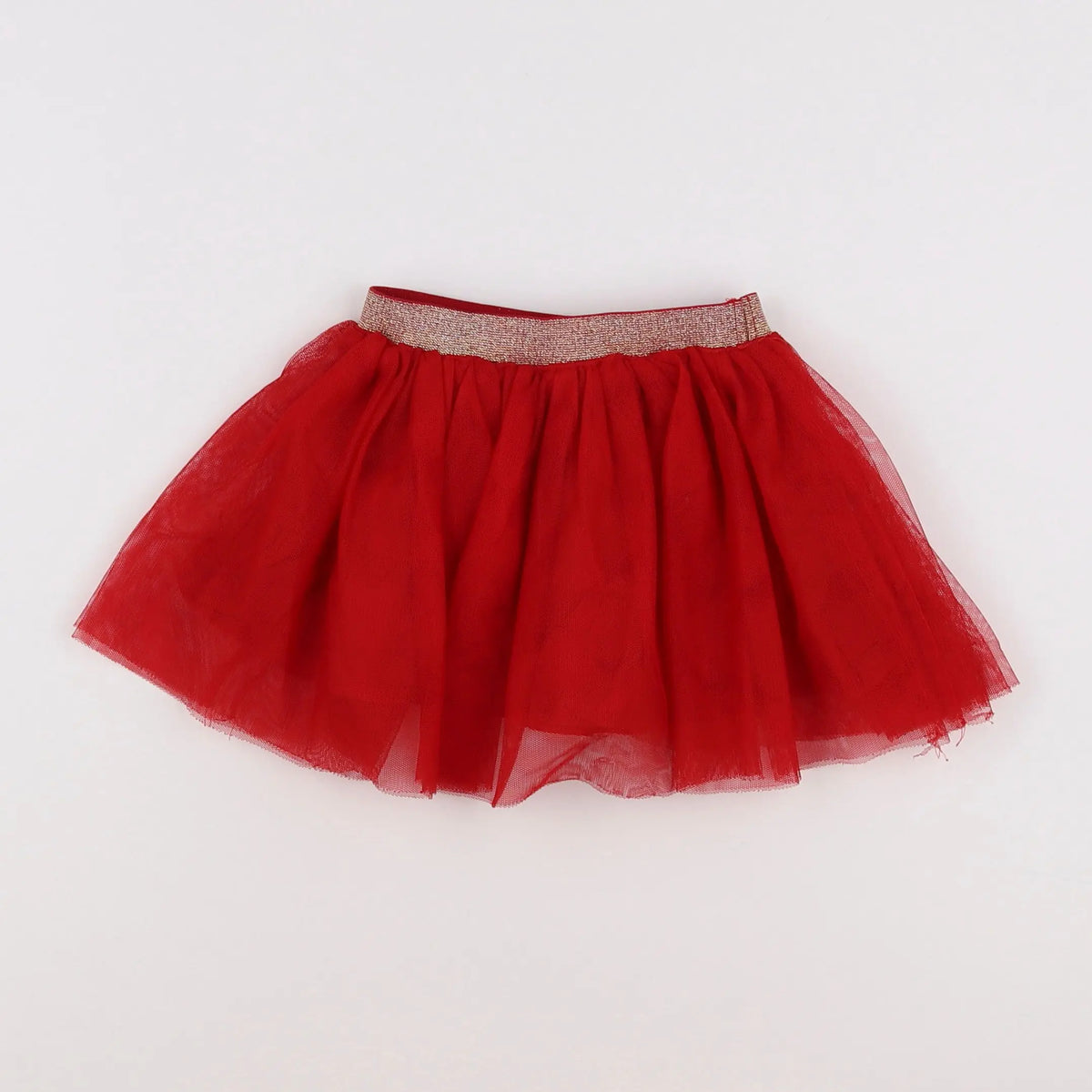 Vertbaudet - jupe rouge - 2 ans