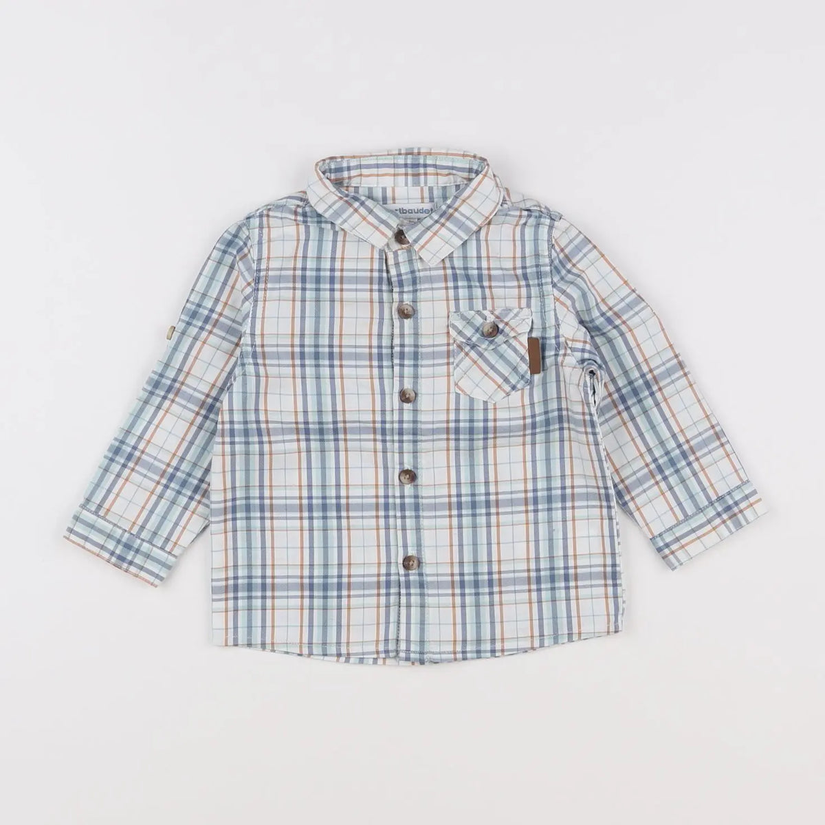 Vertbaudet - chemise multicolore - 12 mois