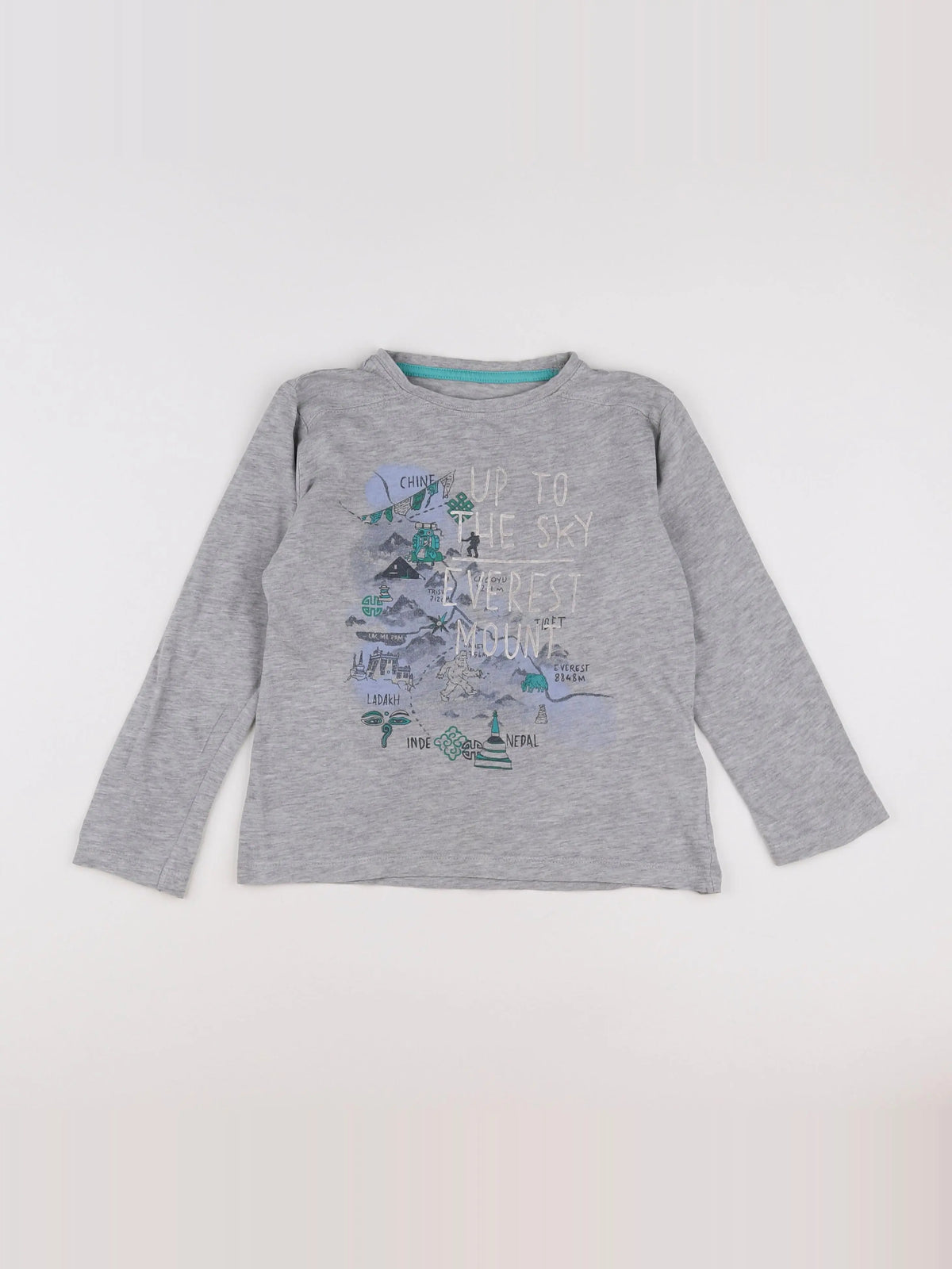 Vertbaudet - tee-shirt gris - 6 ans