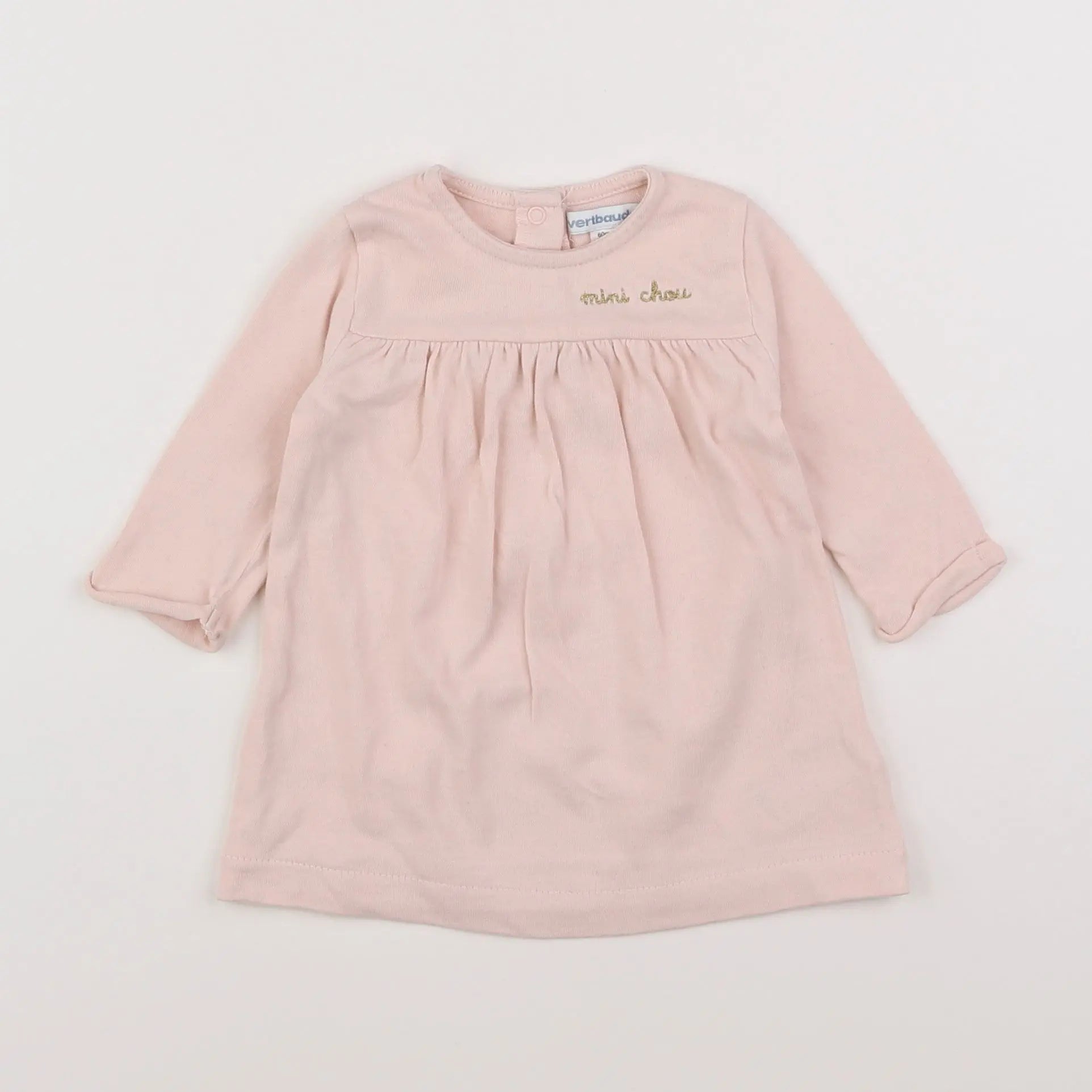 Vertbaudet - robe rose - 3 mois