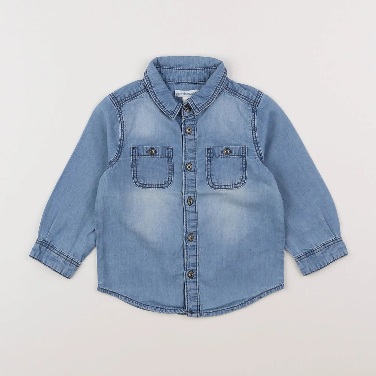 Vertbaudet - chemise bleu - 18 mois
