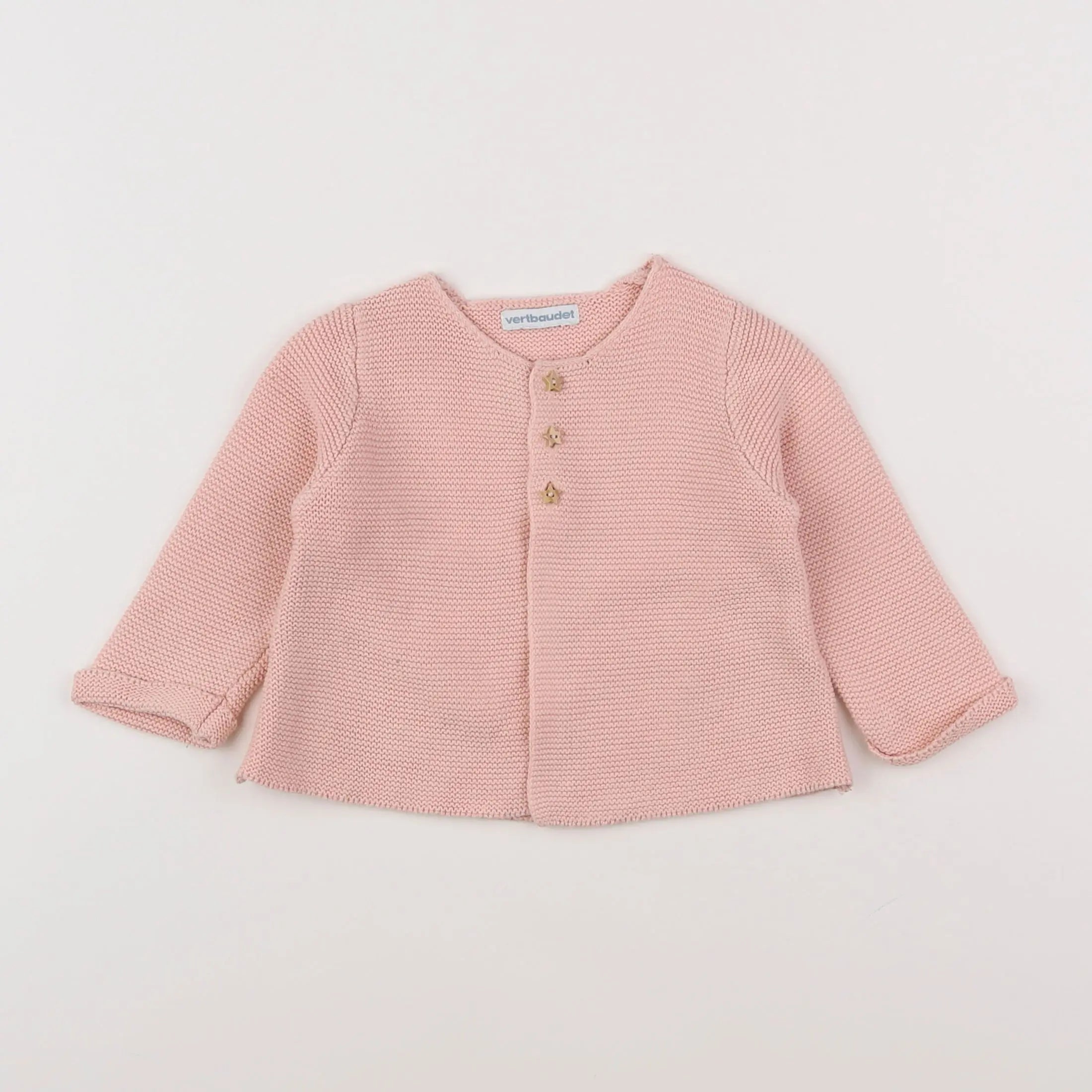 Vertbaudet - gilet rose - 3 mois