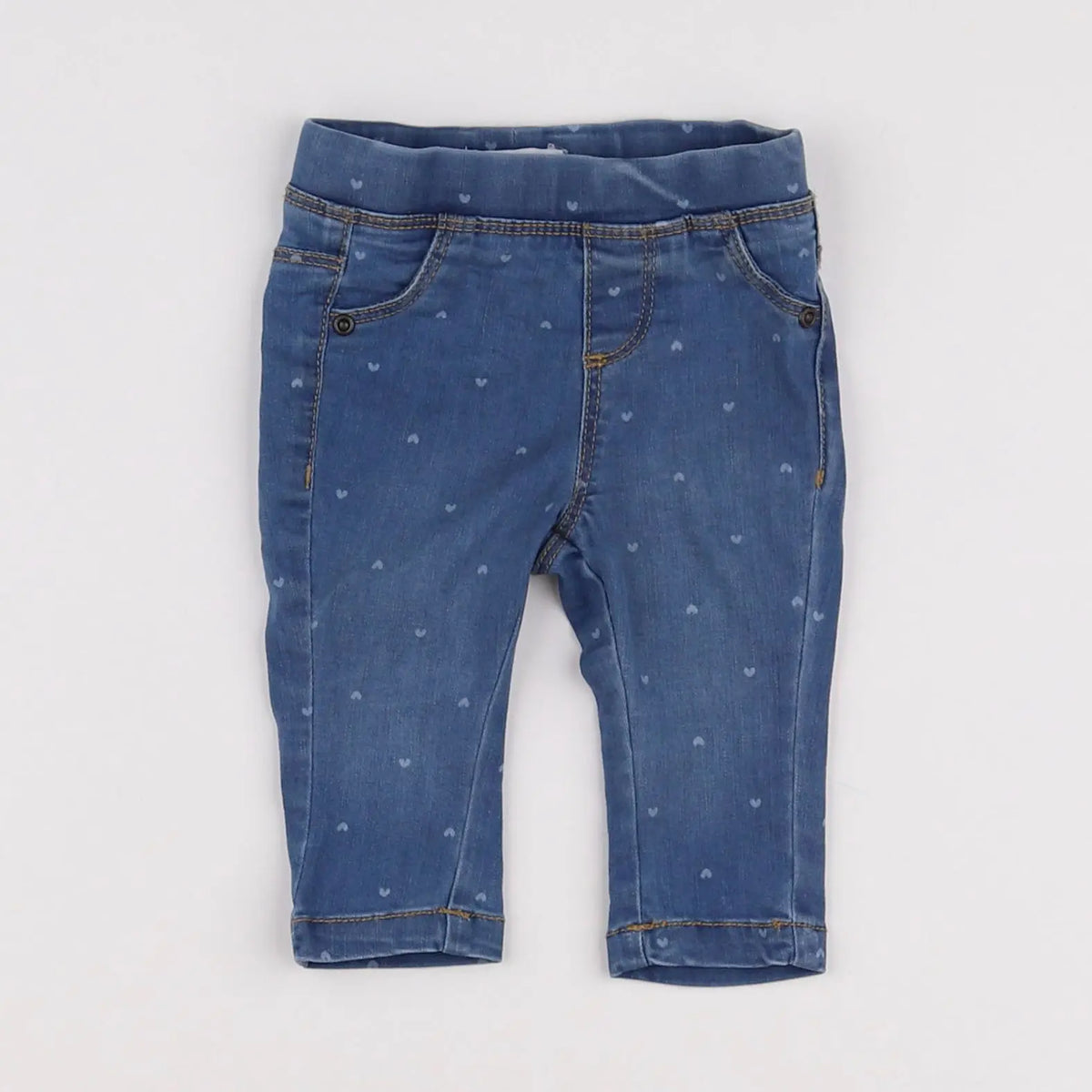 Vertbaudet - jegging bleu - 3 mois