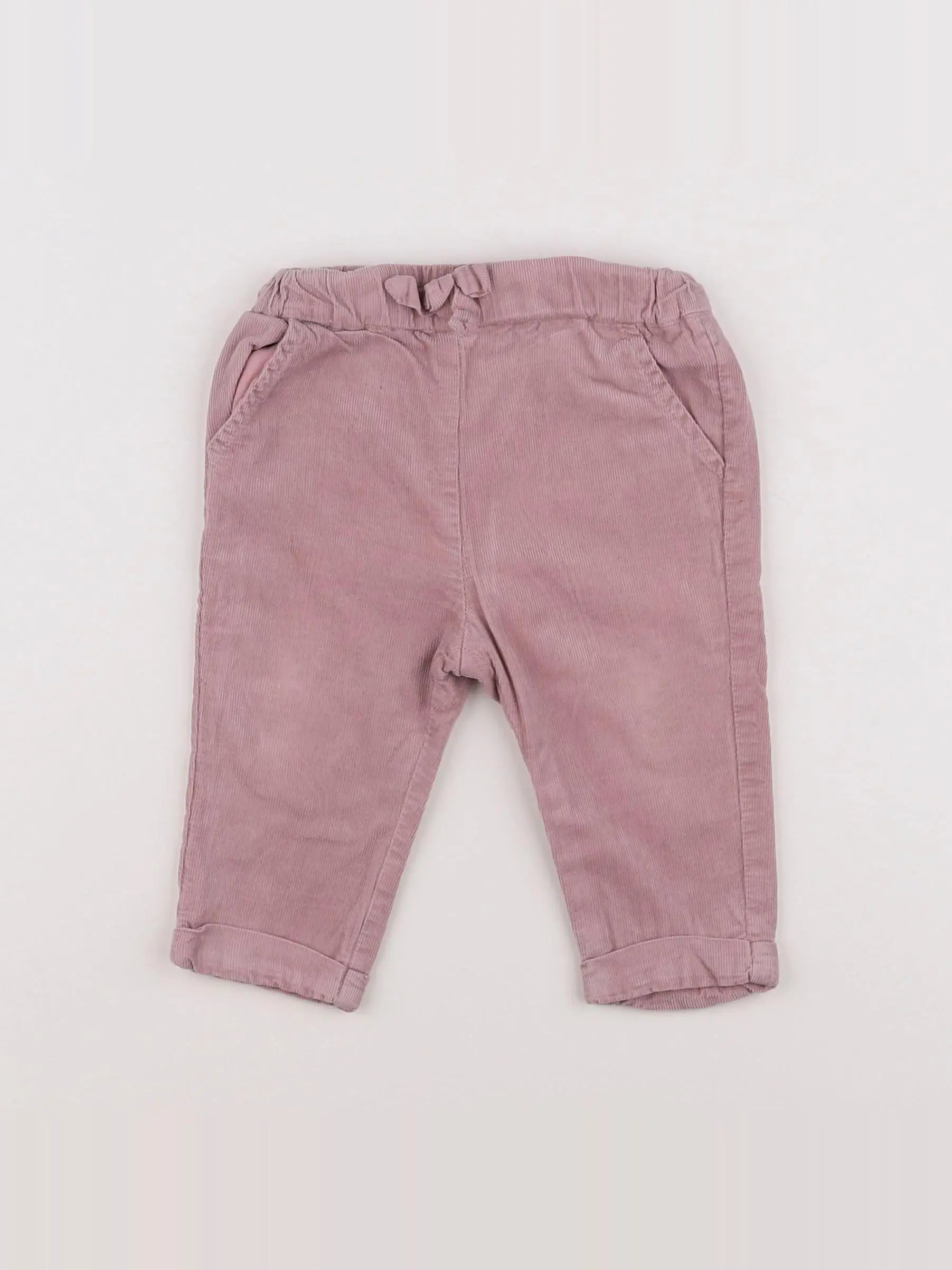 Vertbaudet - pantalon rose - 9 mois
