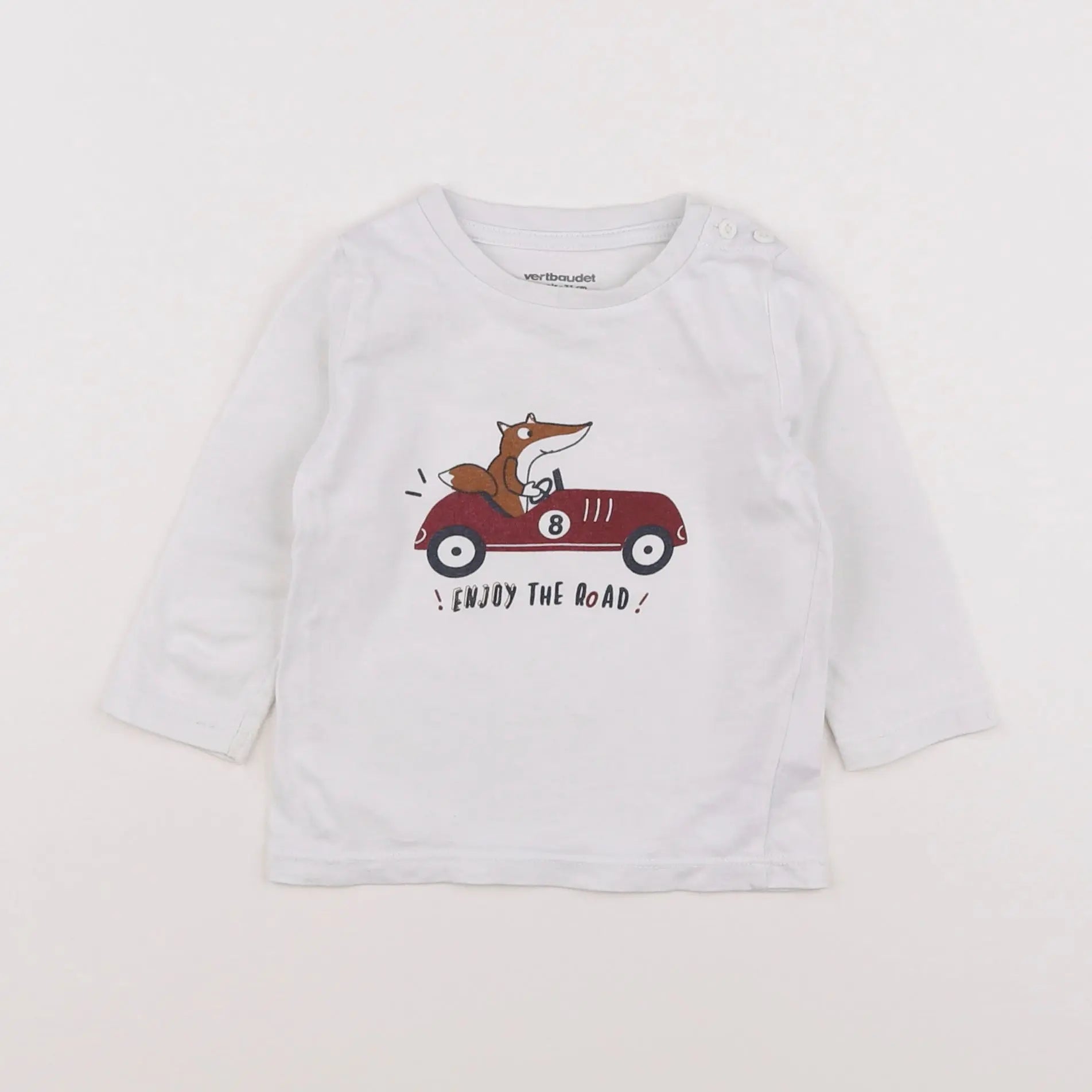Vertbaudet - tee-shirt blanc - 9 mois