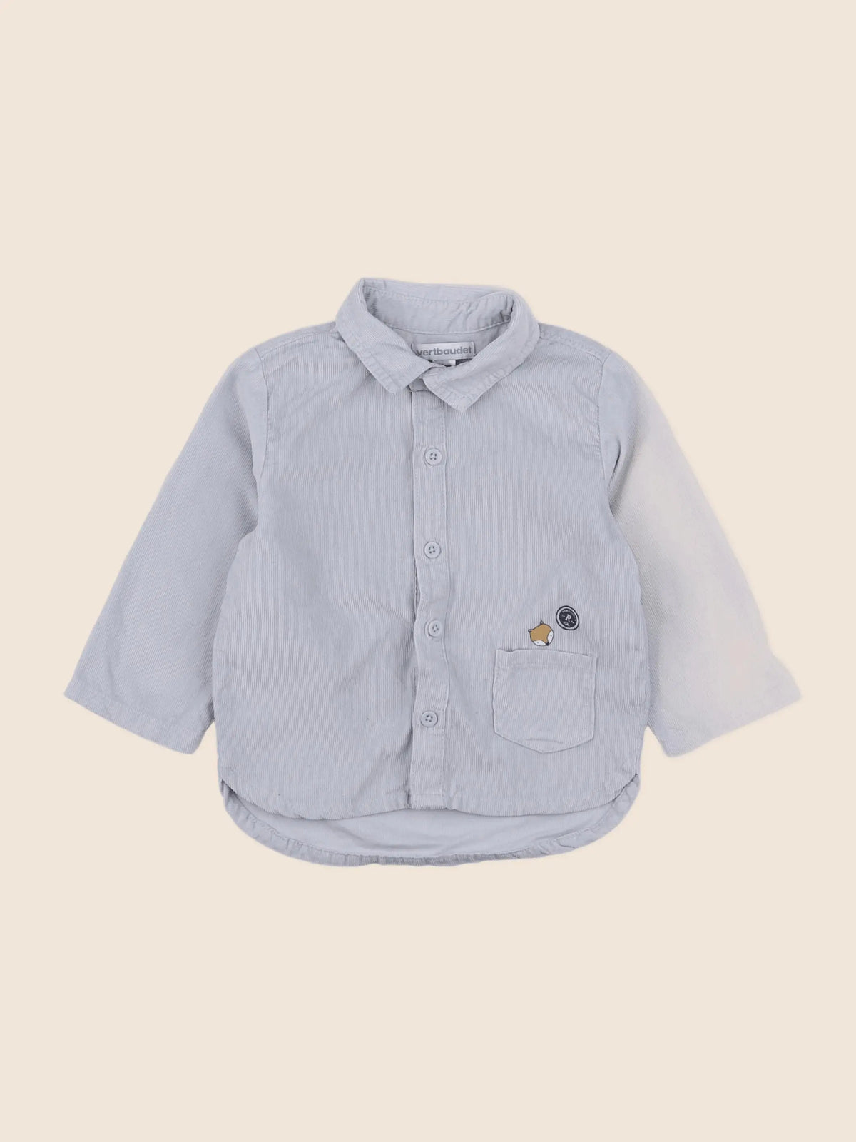 Vertbaudet - chemise bleu - 12 mois