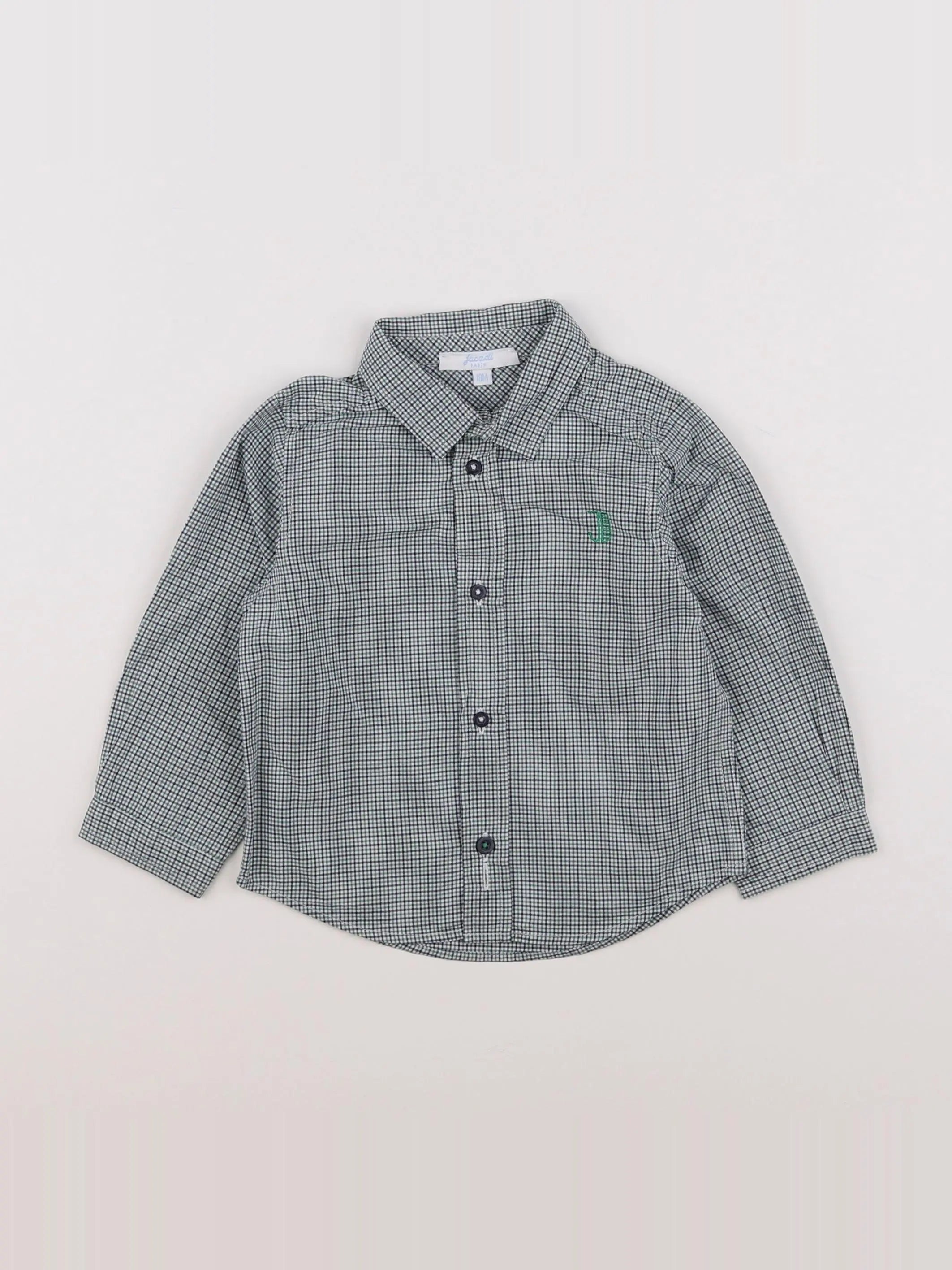 Jacadi - chemise blanc, vert - 18 mois