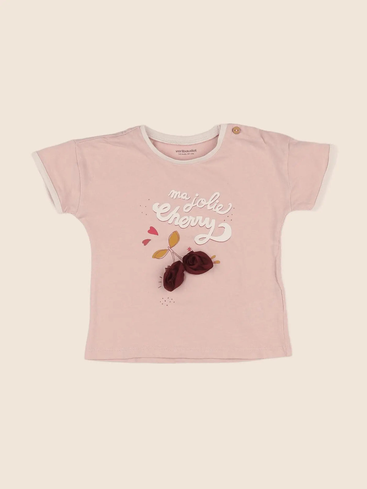 Vertbaudet - tee-shirt rose - 18 mois