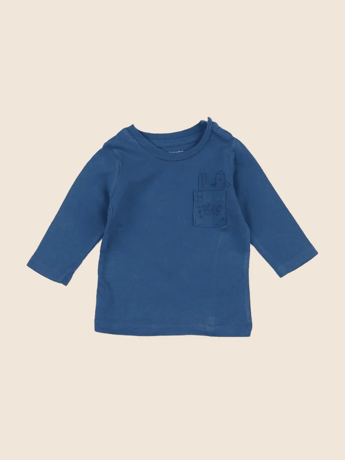 Vertbaudet - tee-shirt bleu - 3 mois
