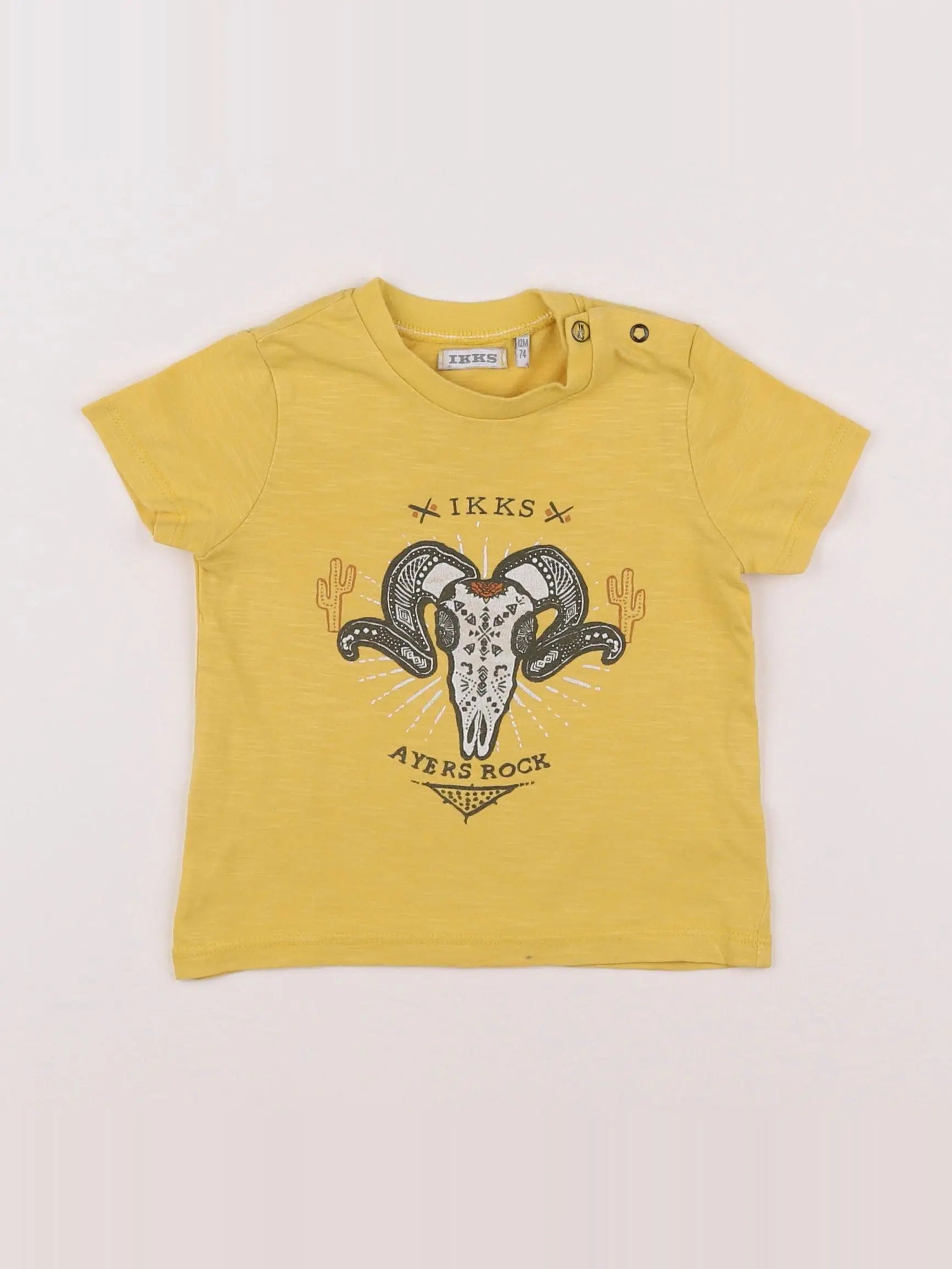 IKKS - tee-shirt jaune - 12 mois