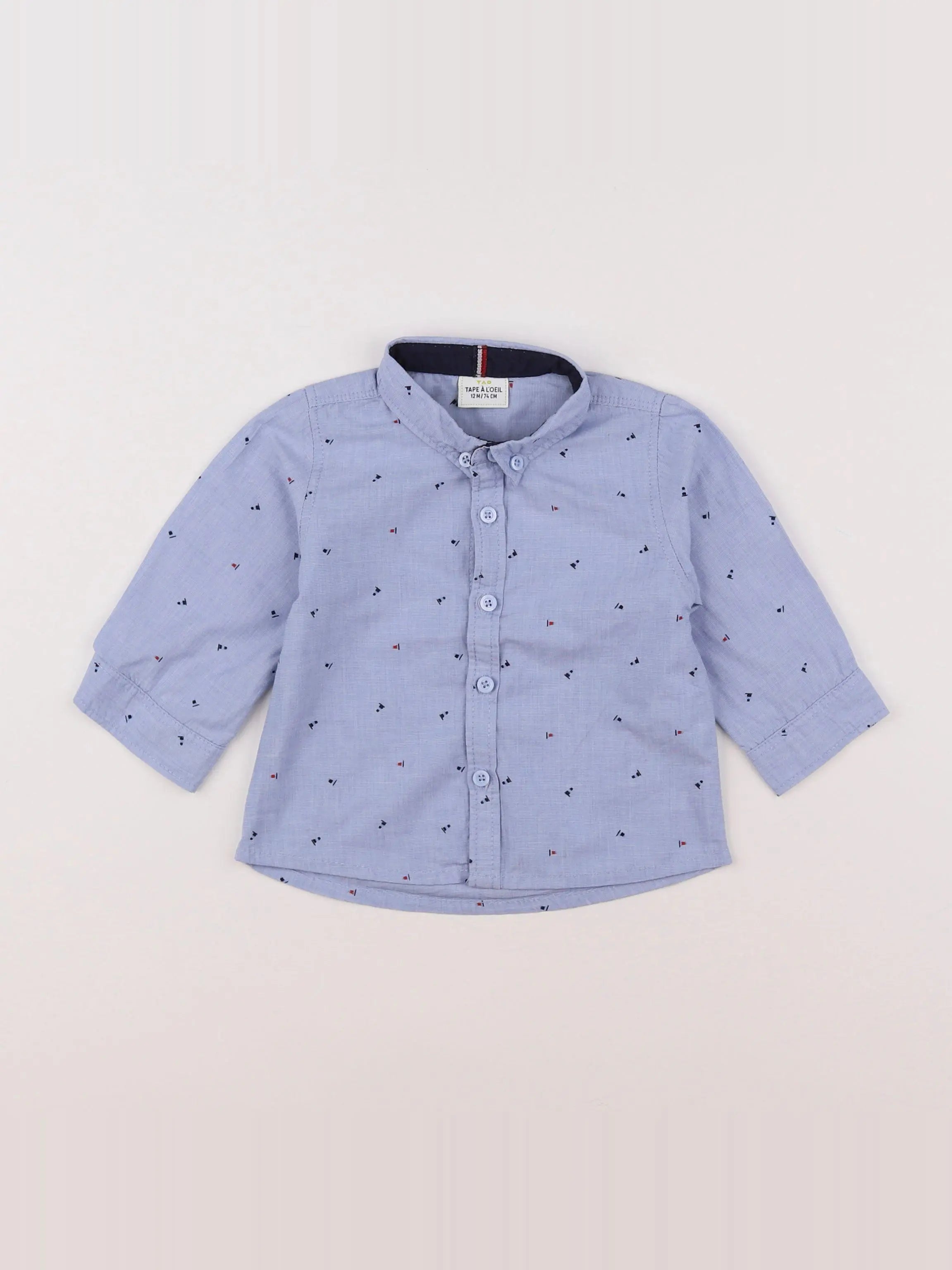 Tape à l'oeil - chemise bleu - 12 mois