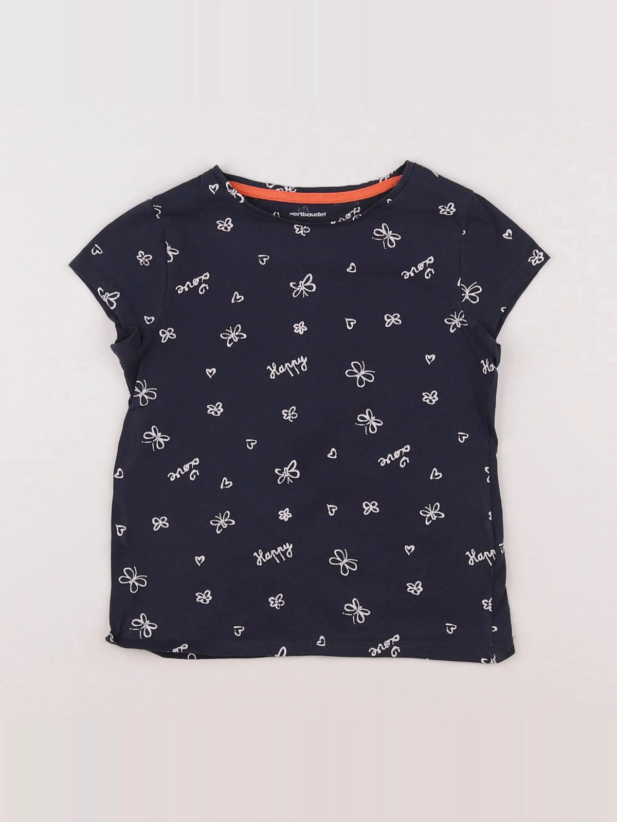 Vertbaudet - tee-shirt bleu, blanc - 6 ans