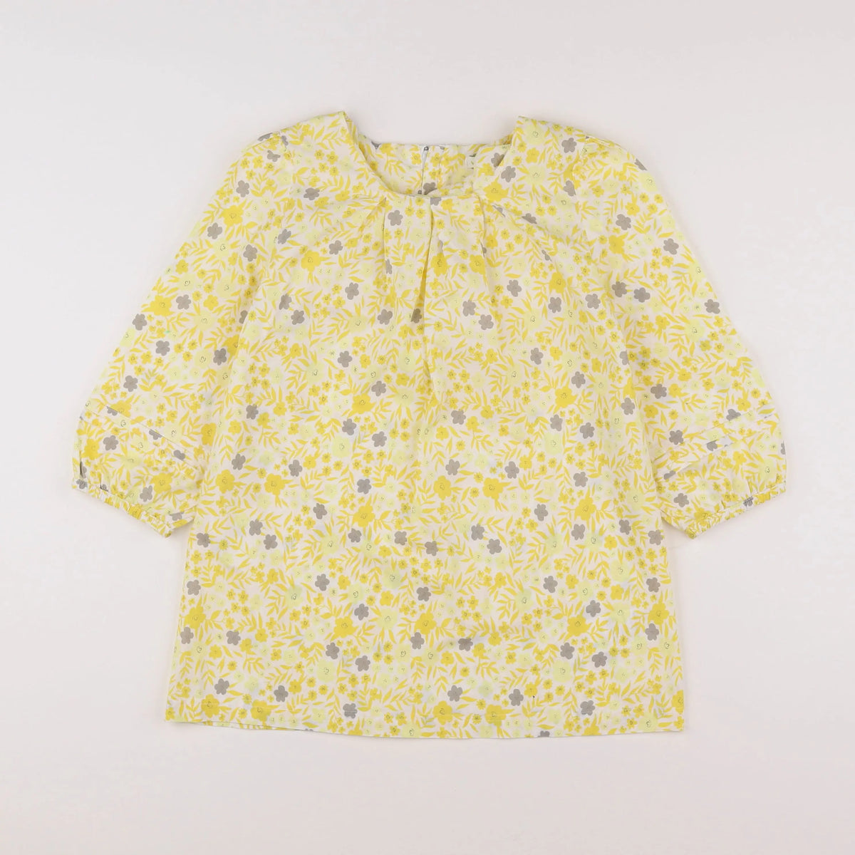 Vertbaudet - robe blanc, jaune - 10 ans