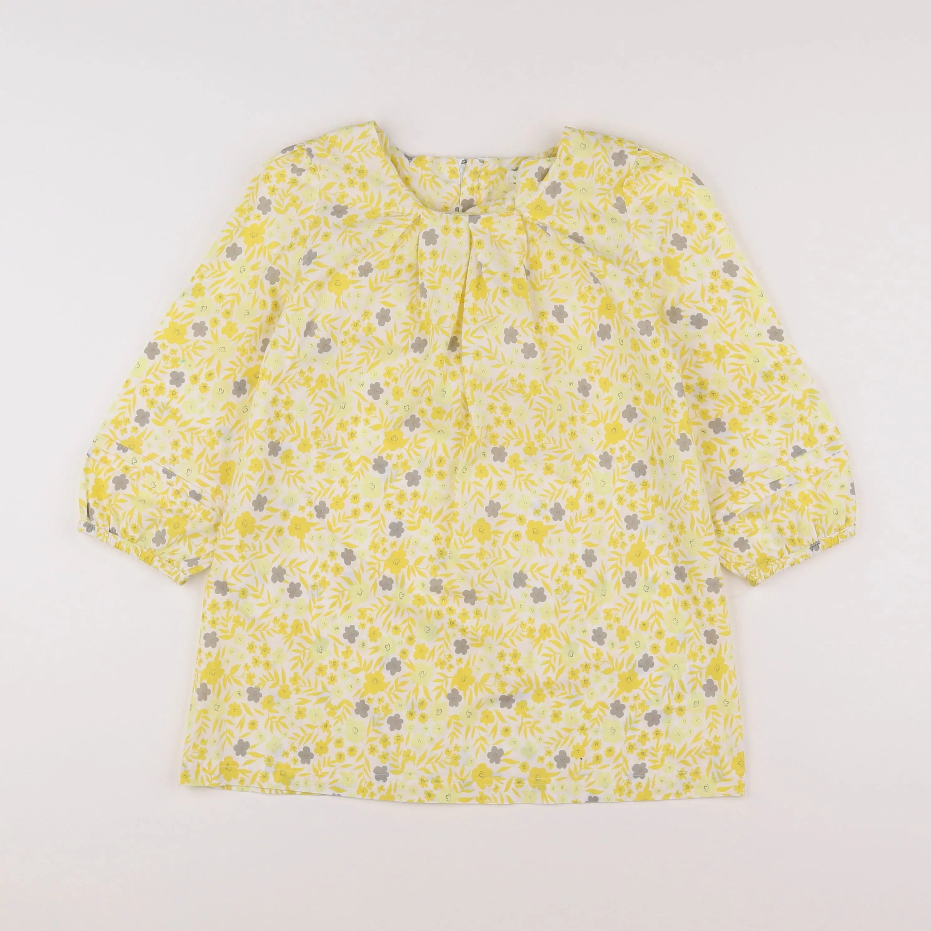 Vertbaudet - robe blanc, jaune - 10 ans
