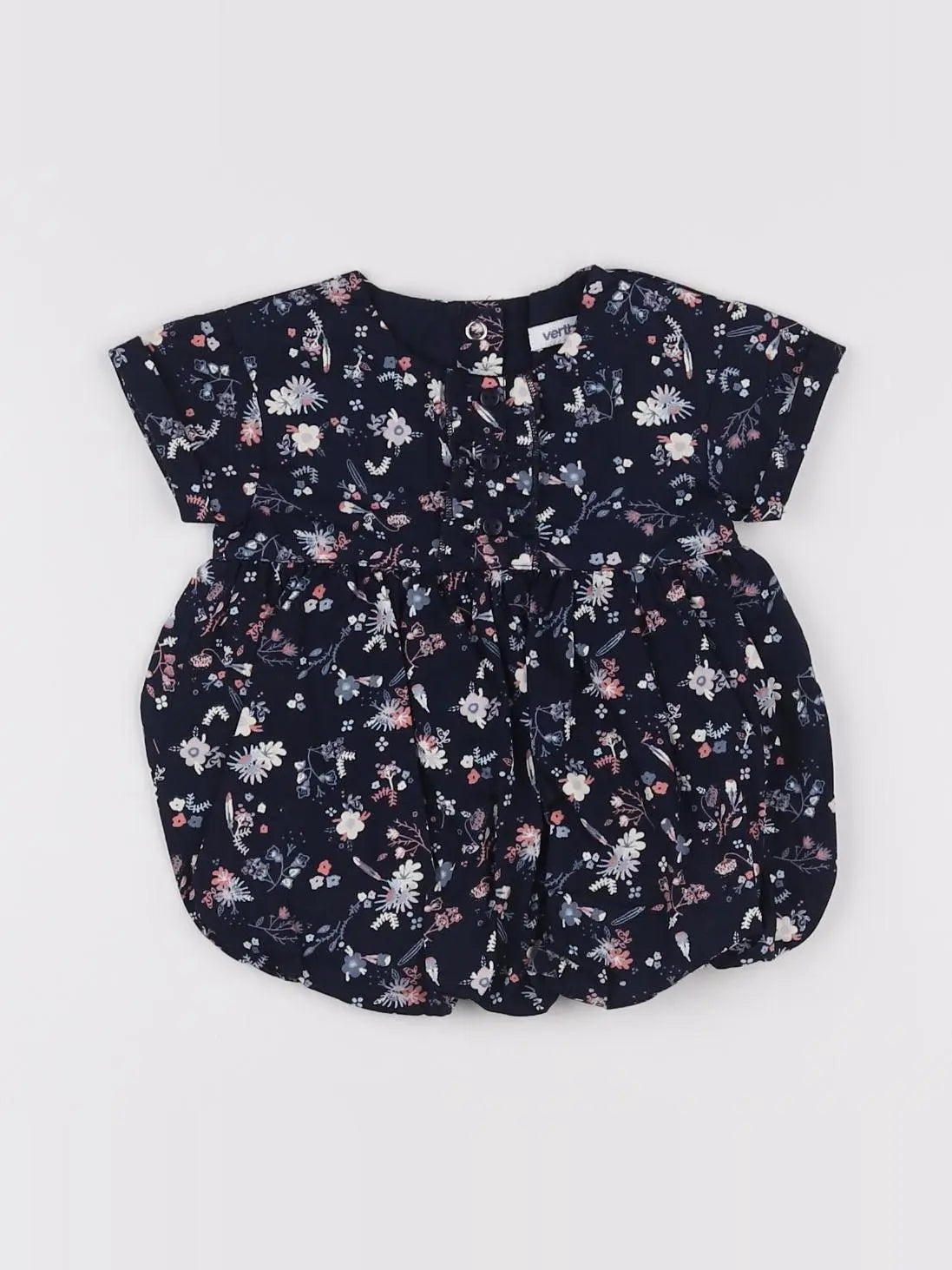 Vertbaudet - robe bleu, blanc - 3 mois