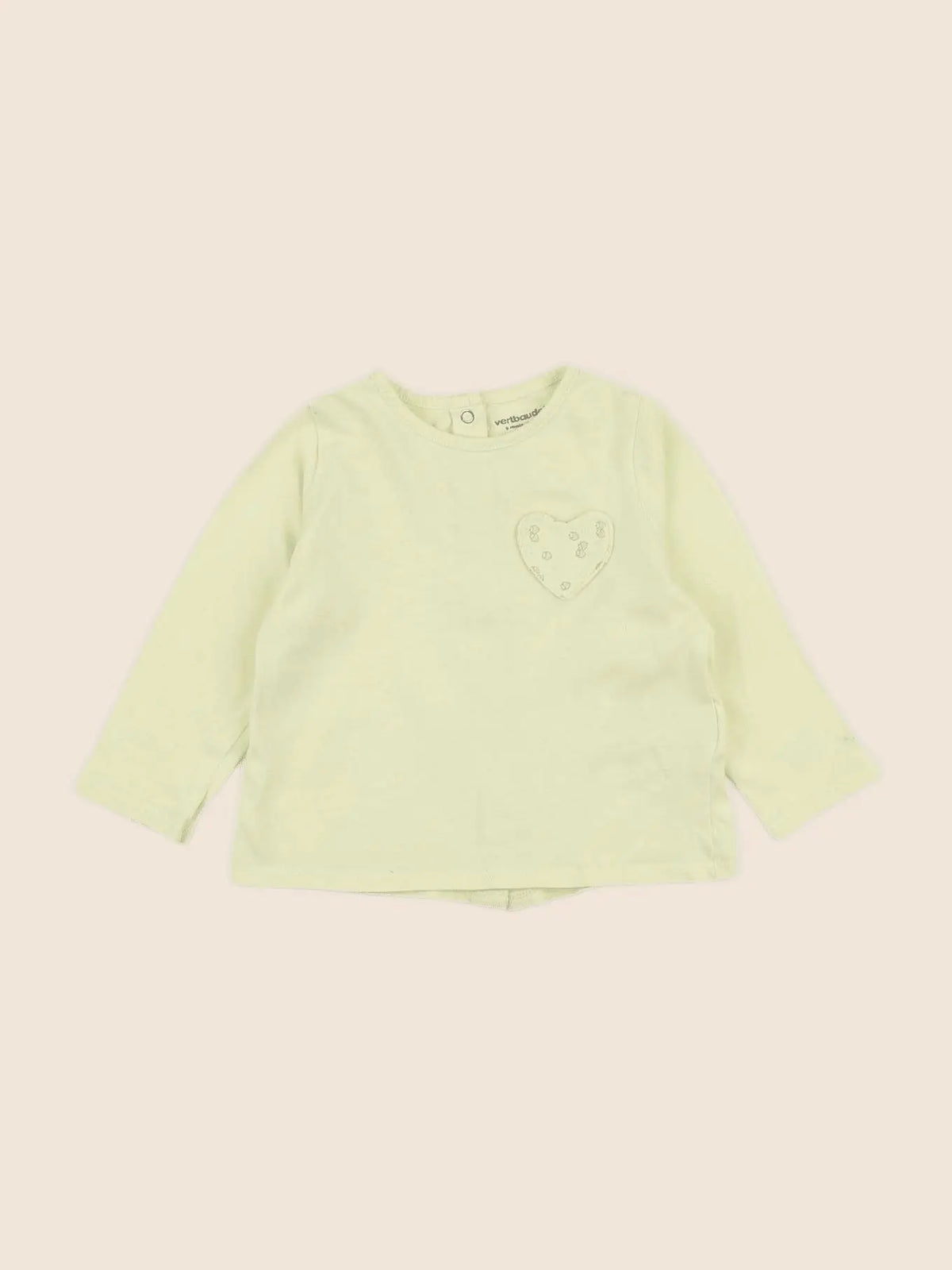 Vertbaudet - tee-shirt jaune - 9 mois