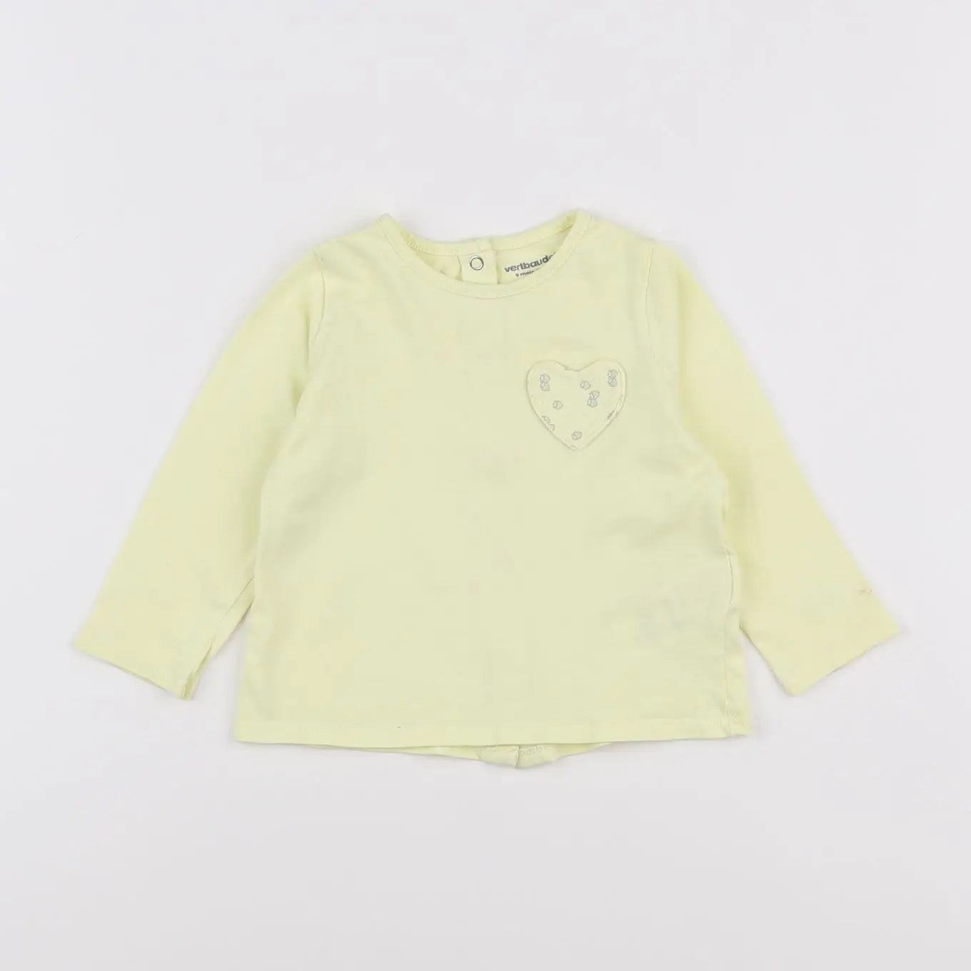Vertbaudet - tee-shirt jaune - 9 mois