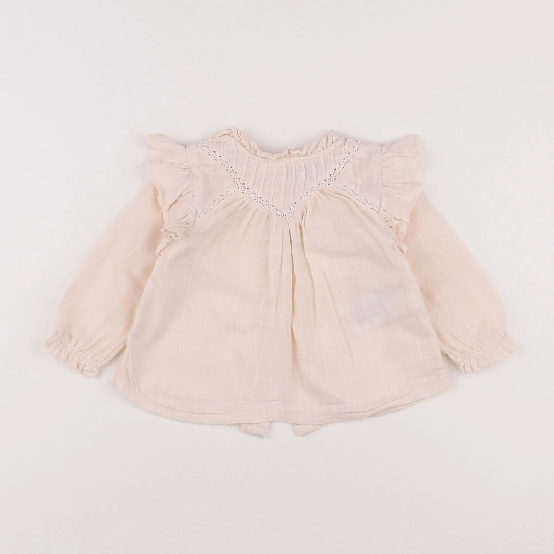 Vertbaudet - blouse beige - 6 mois
