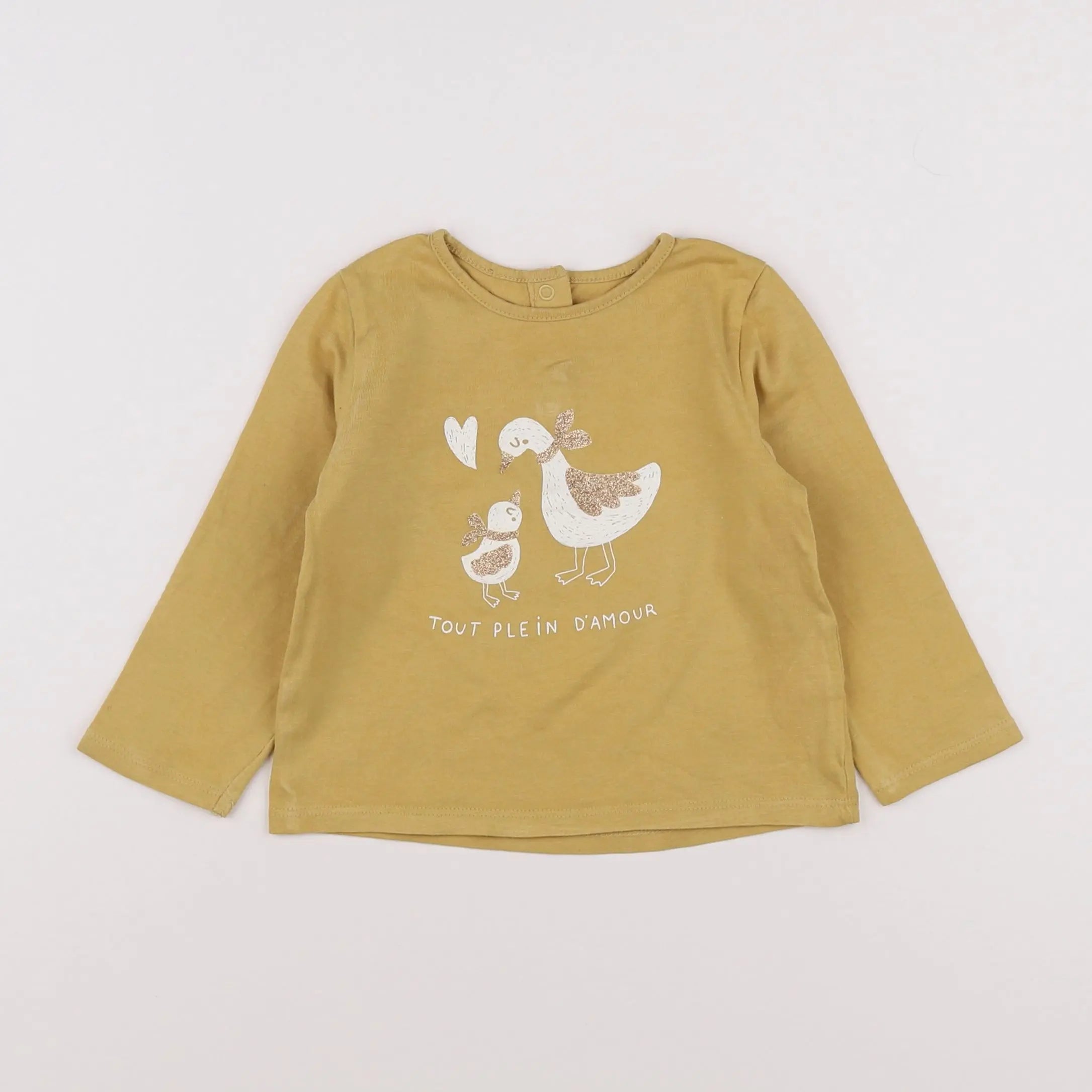 Vertbaudet - tee-shirt jaune - 18 mois