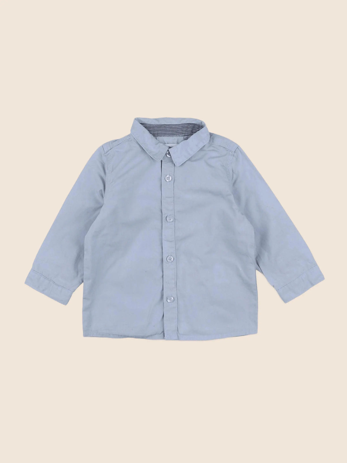 Vertbaudet - chemise bleu - 12 mois
