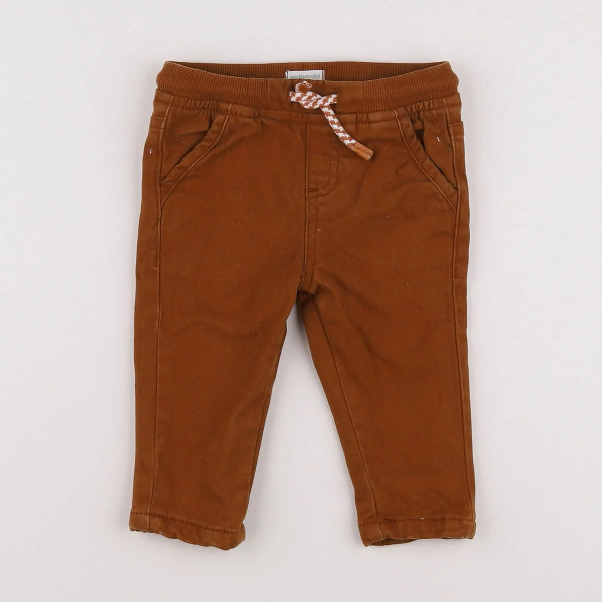 Vertbaudet - pantalon marron - 9 mois