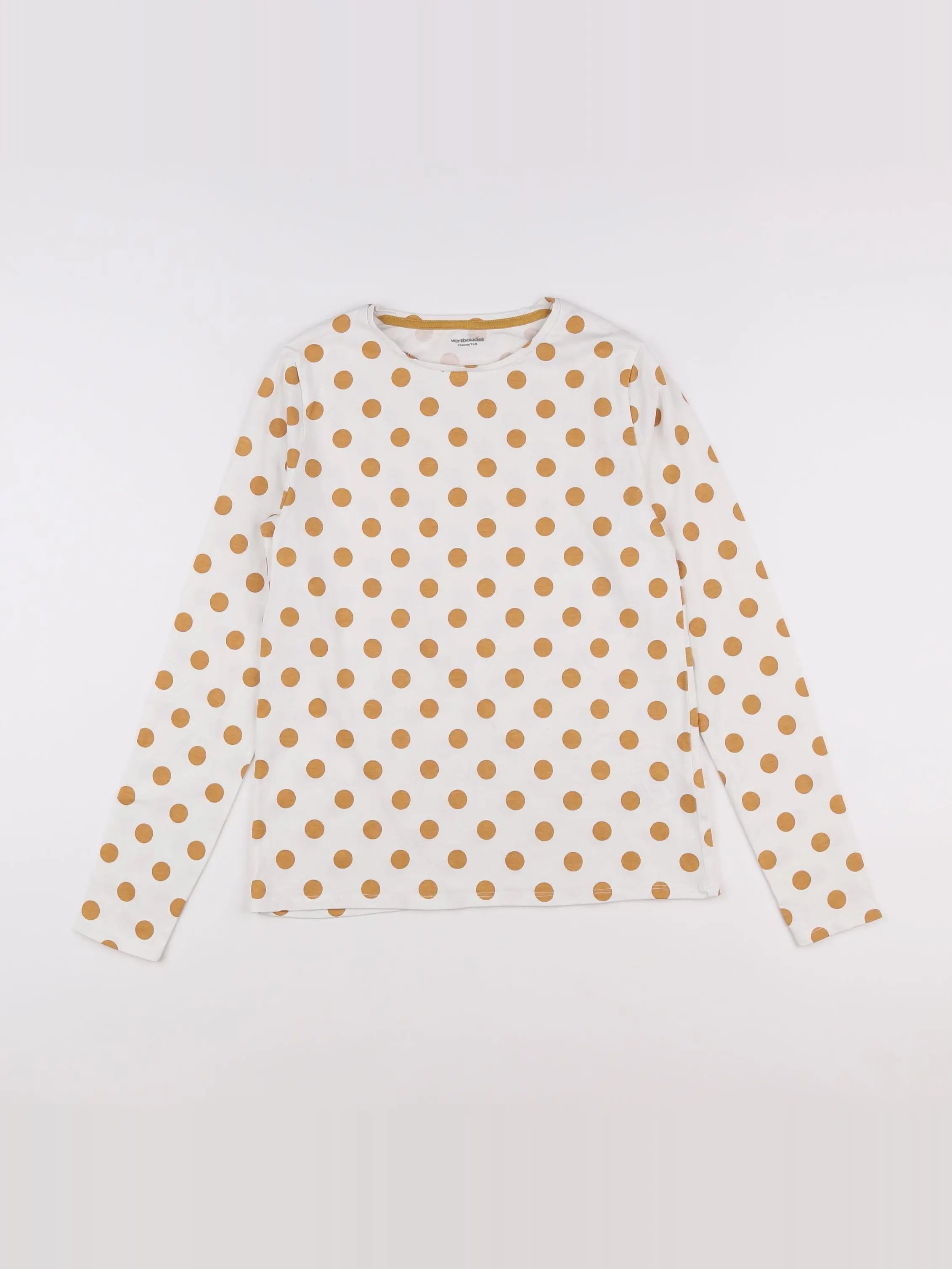 Vertbaudet - tee-shirt beige, jaune - 12 ans
