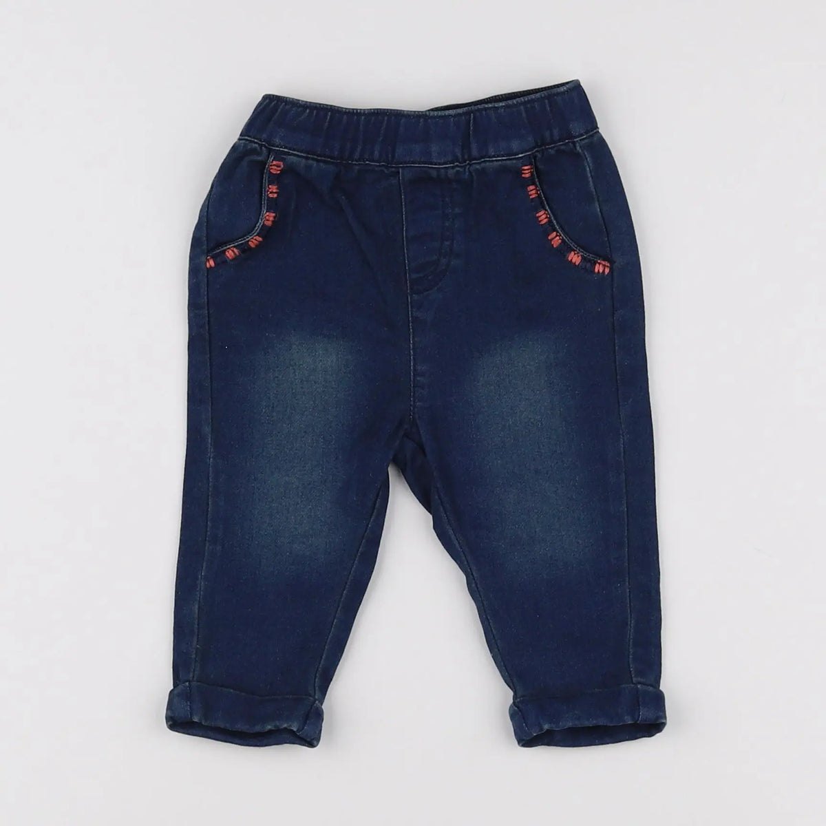 Vertbaudet - jean bleu - 6 mois