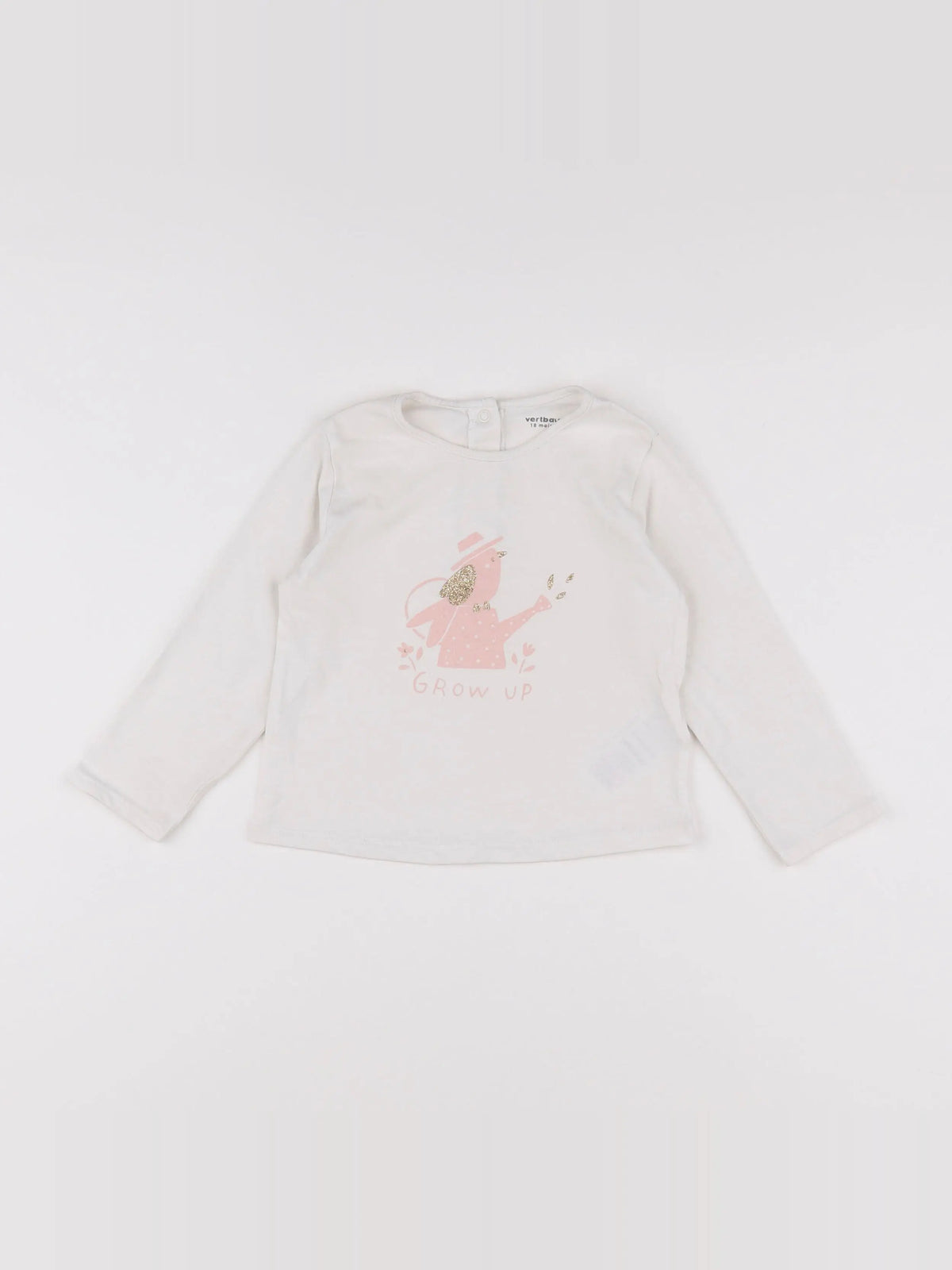 Vertbaudet - tee-shirt blanc - 18 mois