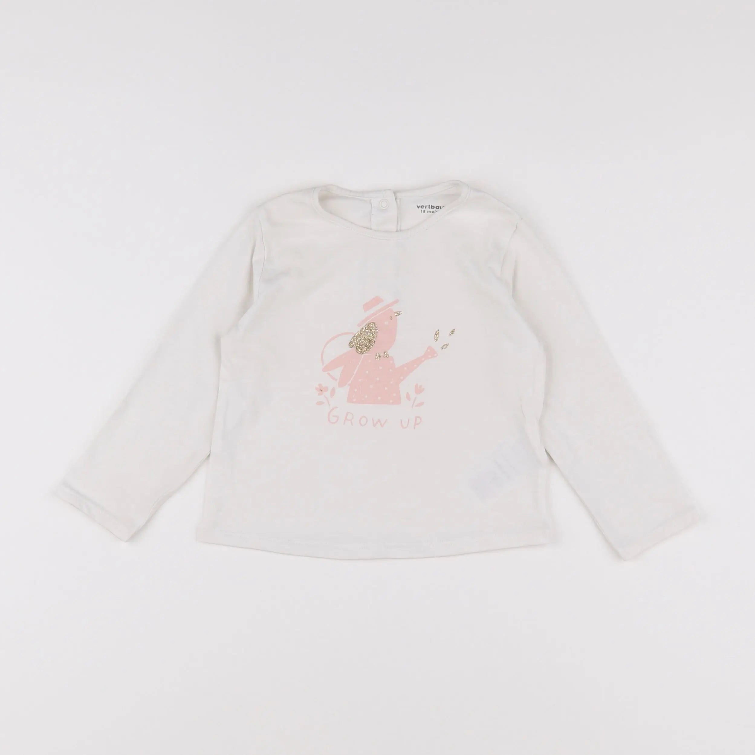 Vertbaudet - tee-shirt blanc - 18 mois