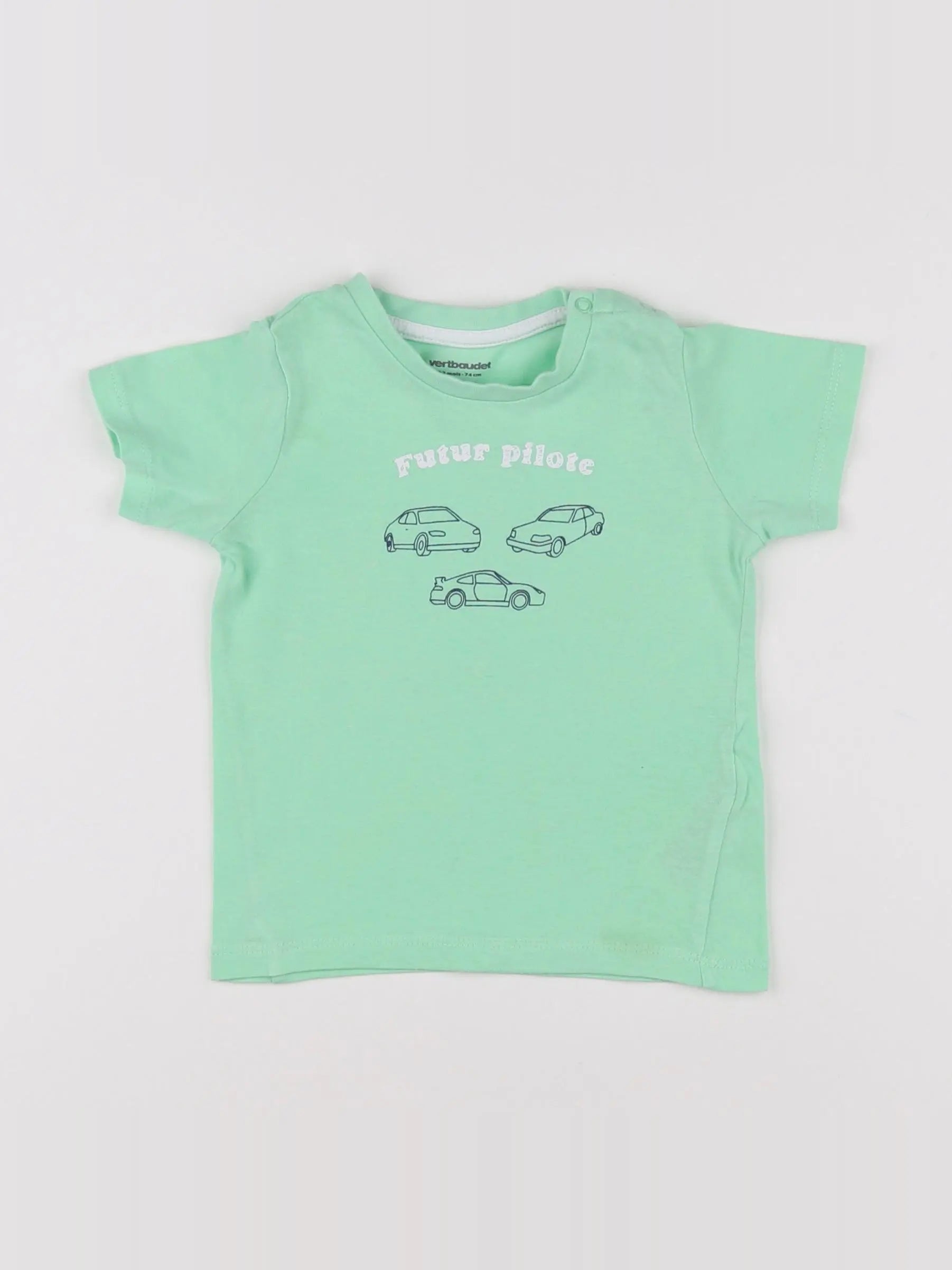 Vertbaudet - tee-shirt vert - 12 mois