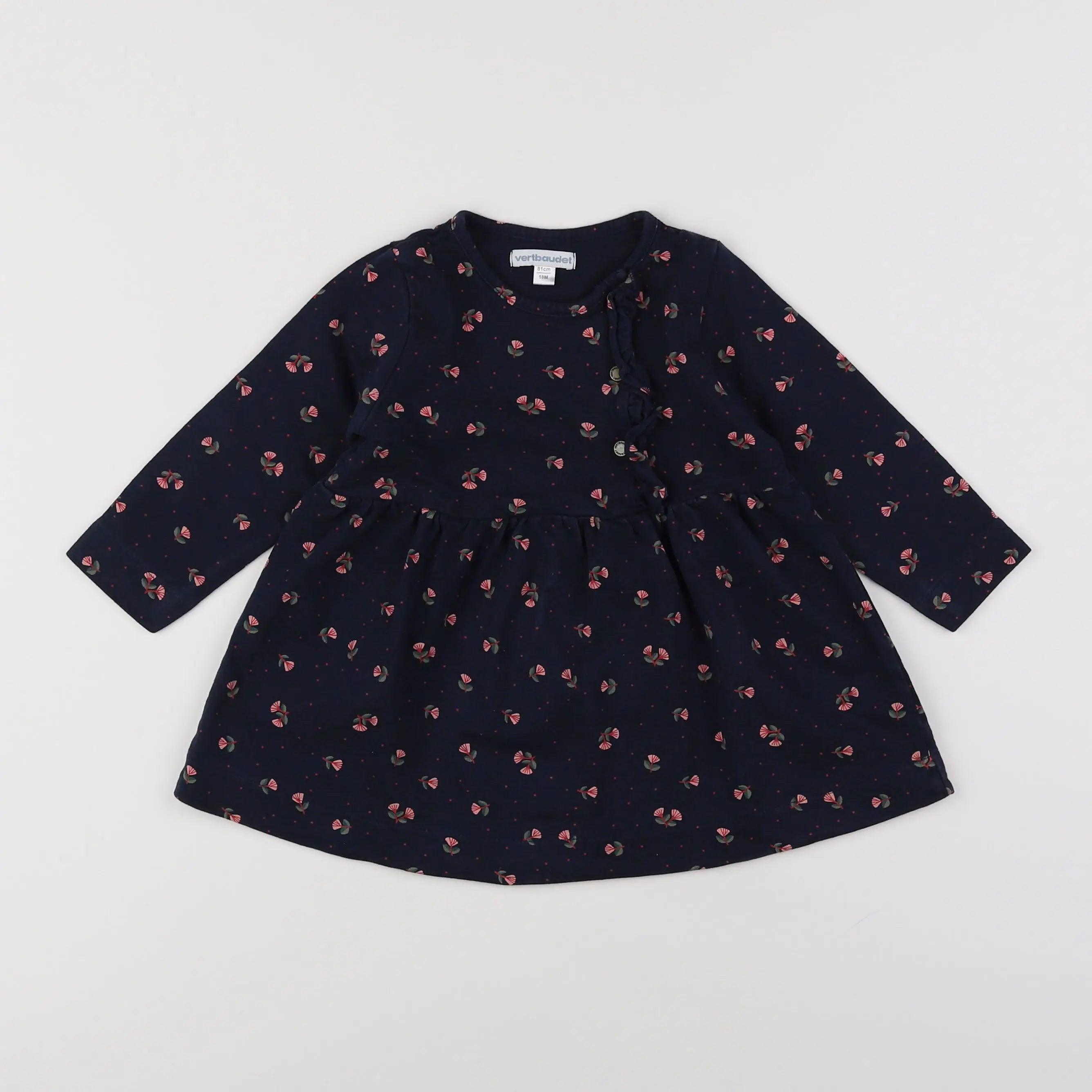 Vertbaudet - robe bleu - 18 mois