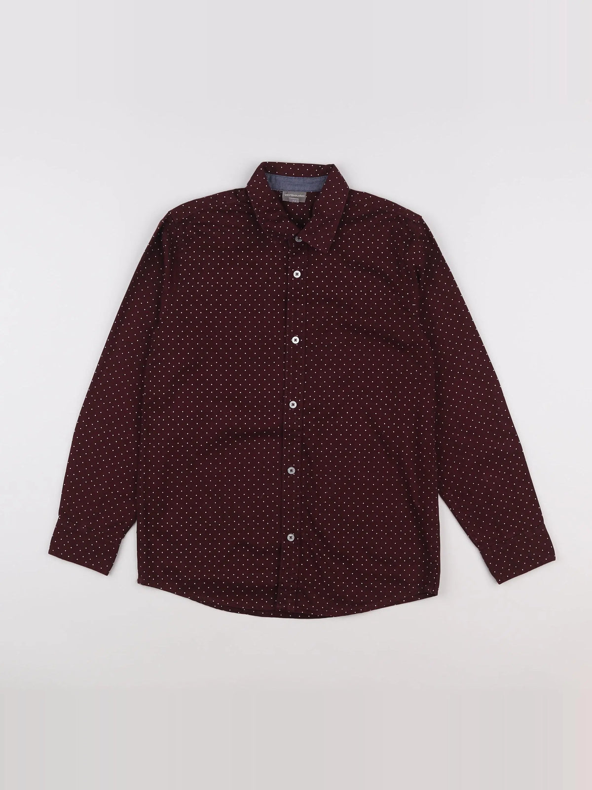 Vertbaudet - chemise rouge, blanc - 12 ans
