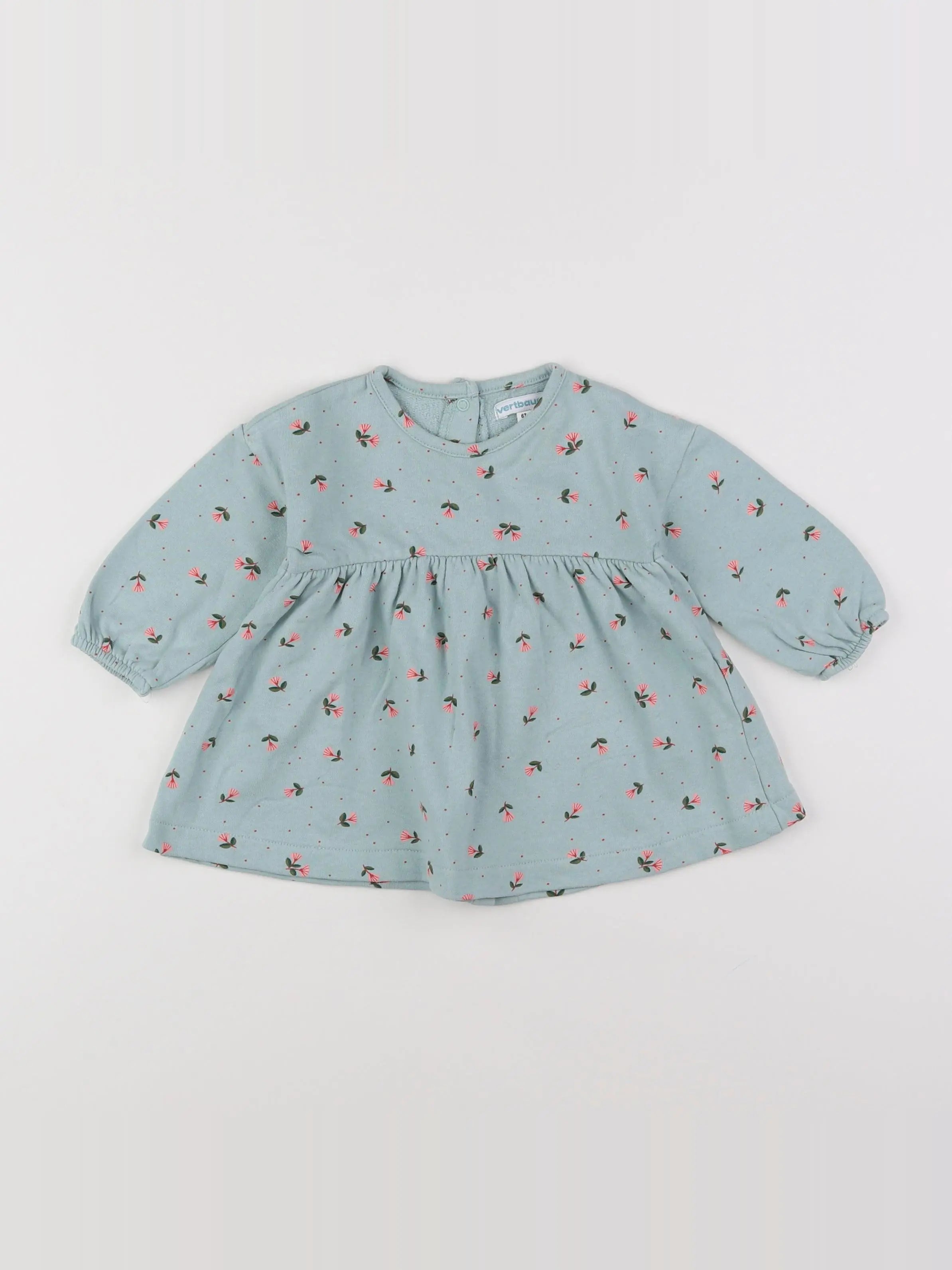 Vertbaudet - robe vert - 6 mois