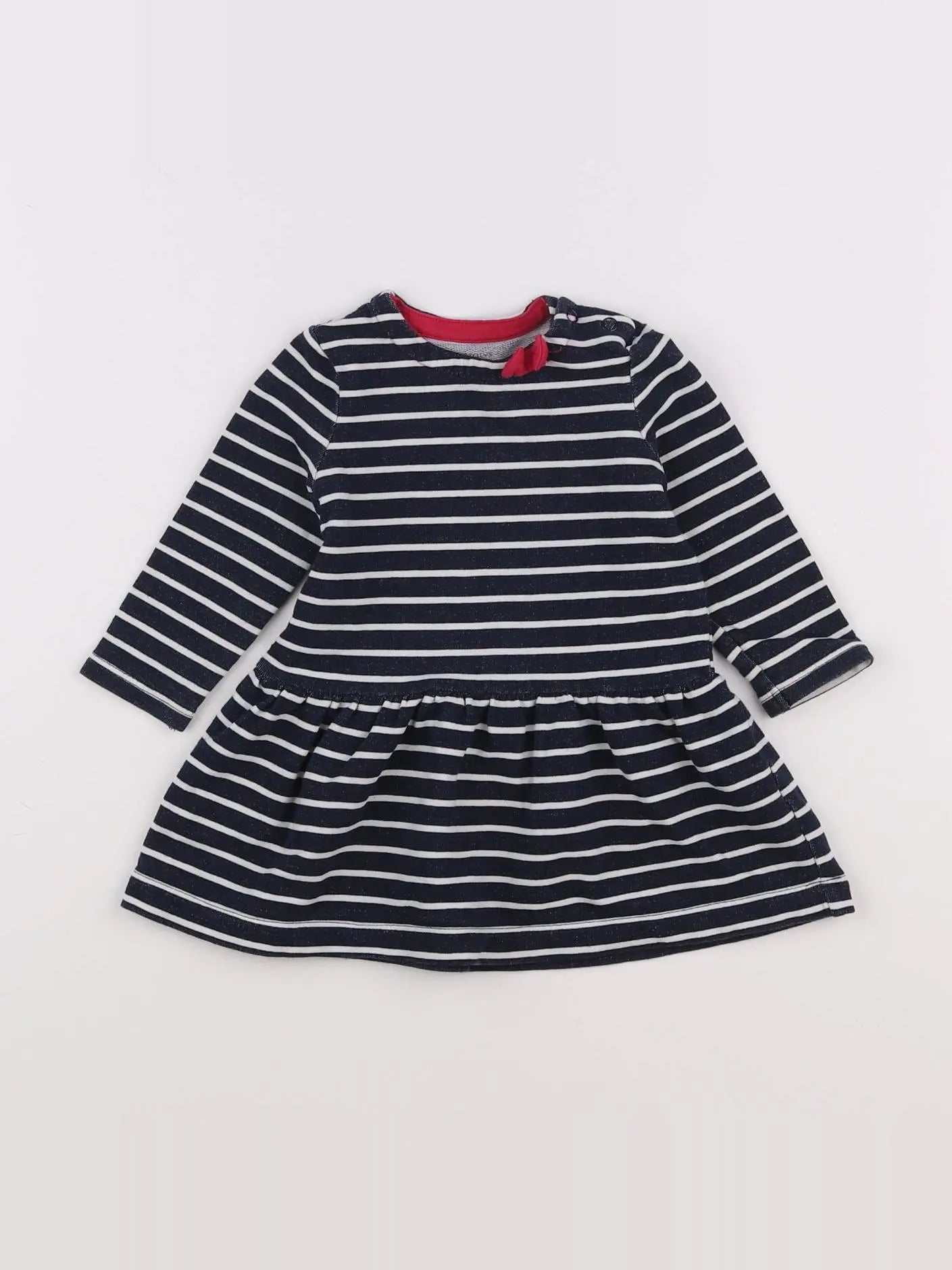 Natalys - robe blanc, bleu - 6 mois