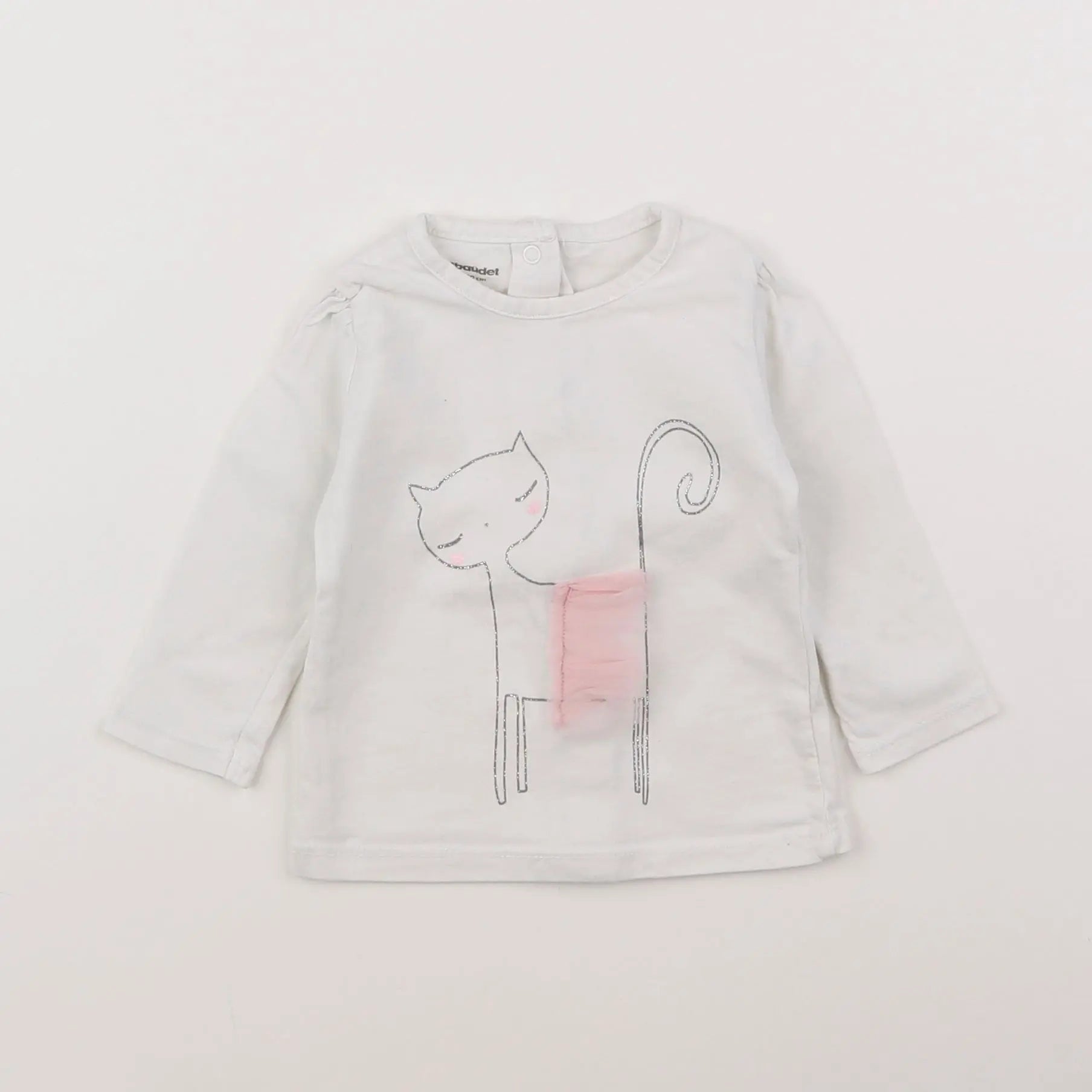 Vertbaudet - tee-shirt blanc - 3 mois