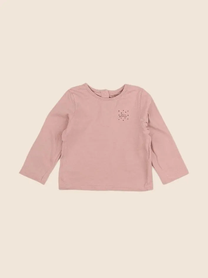Vertbaudet - tee-shirt rose - 12 mois