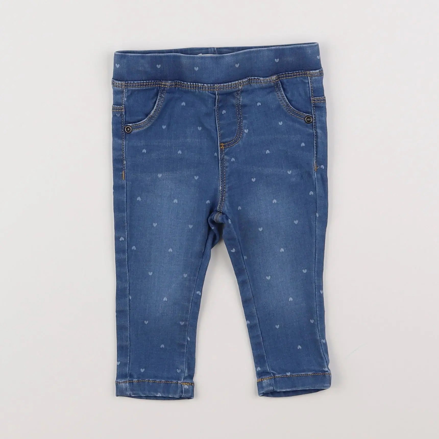 Vertbaudet - jegging bleu - 6 mois
