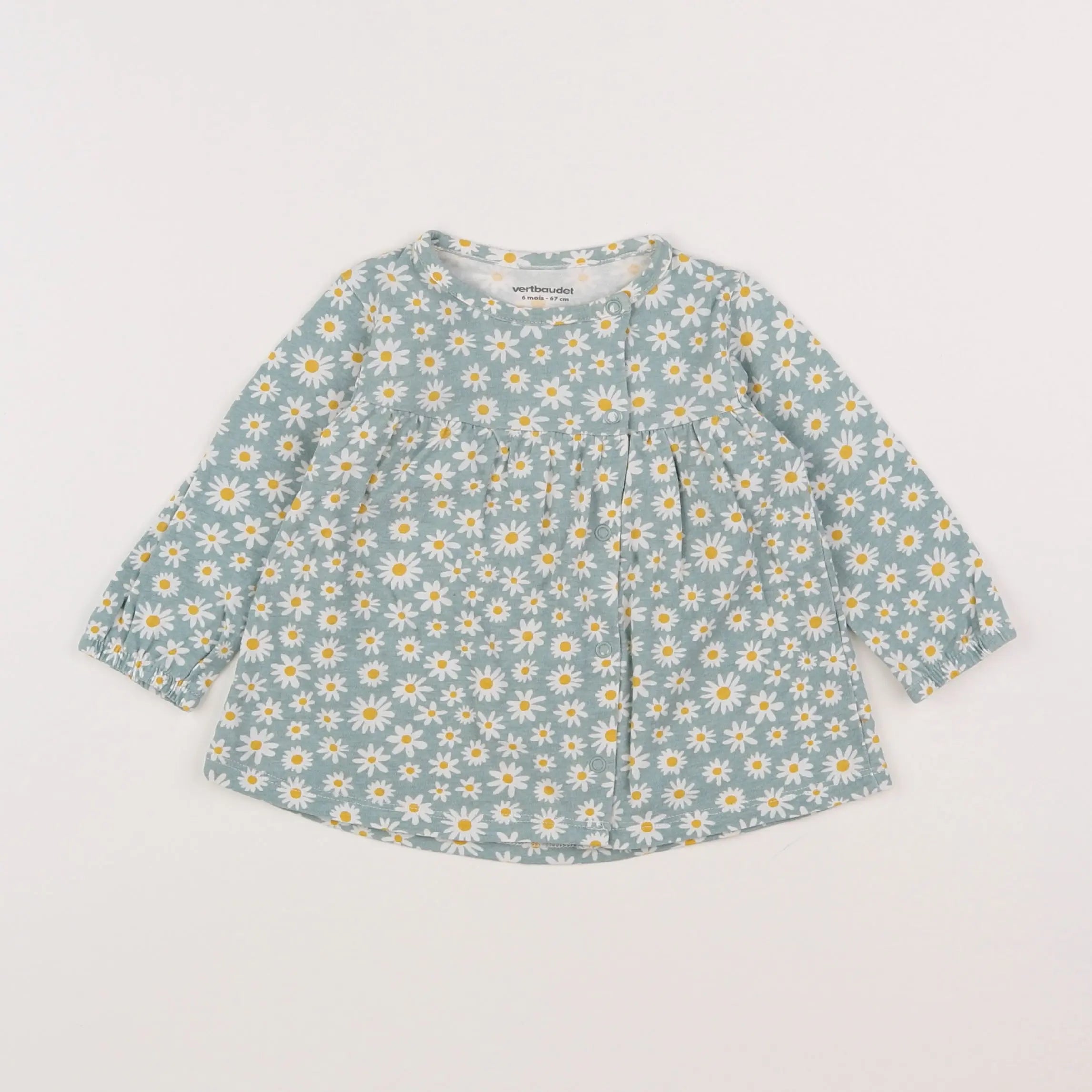 Vertbaudet - robe vert - 6 mois