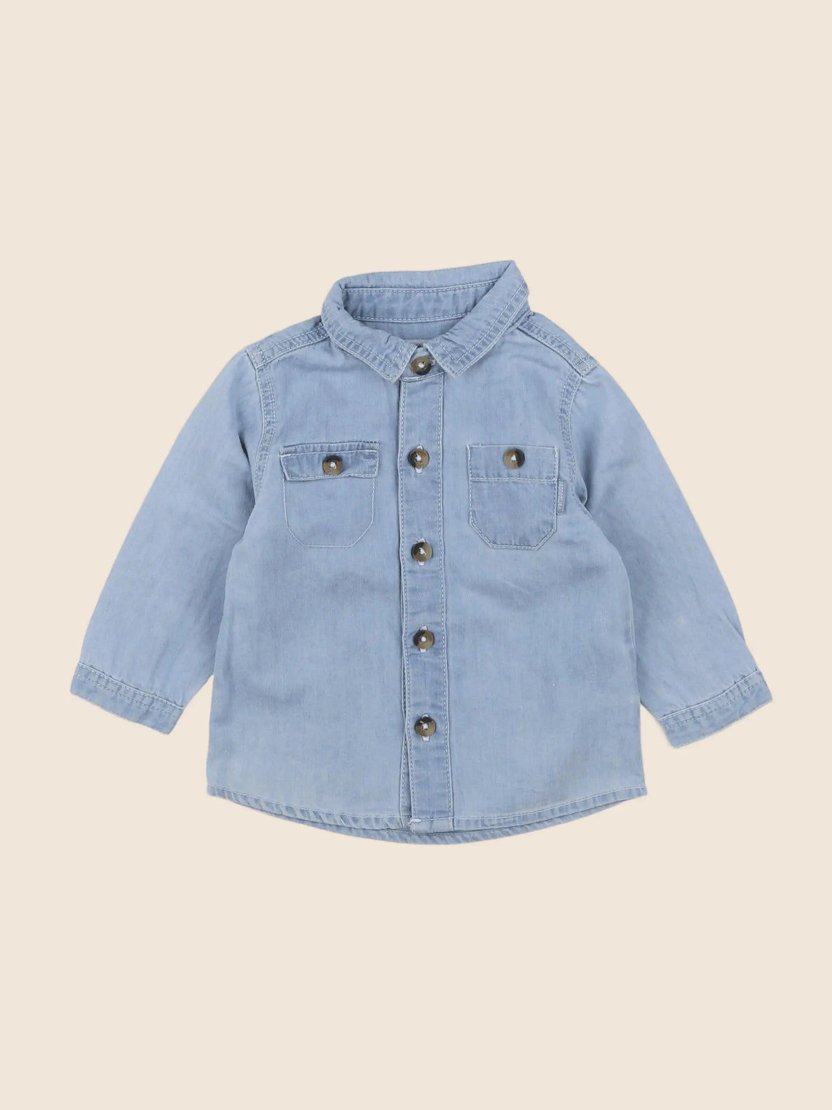 Vertbaudet - chemise bleu - 6 mois